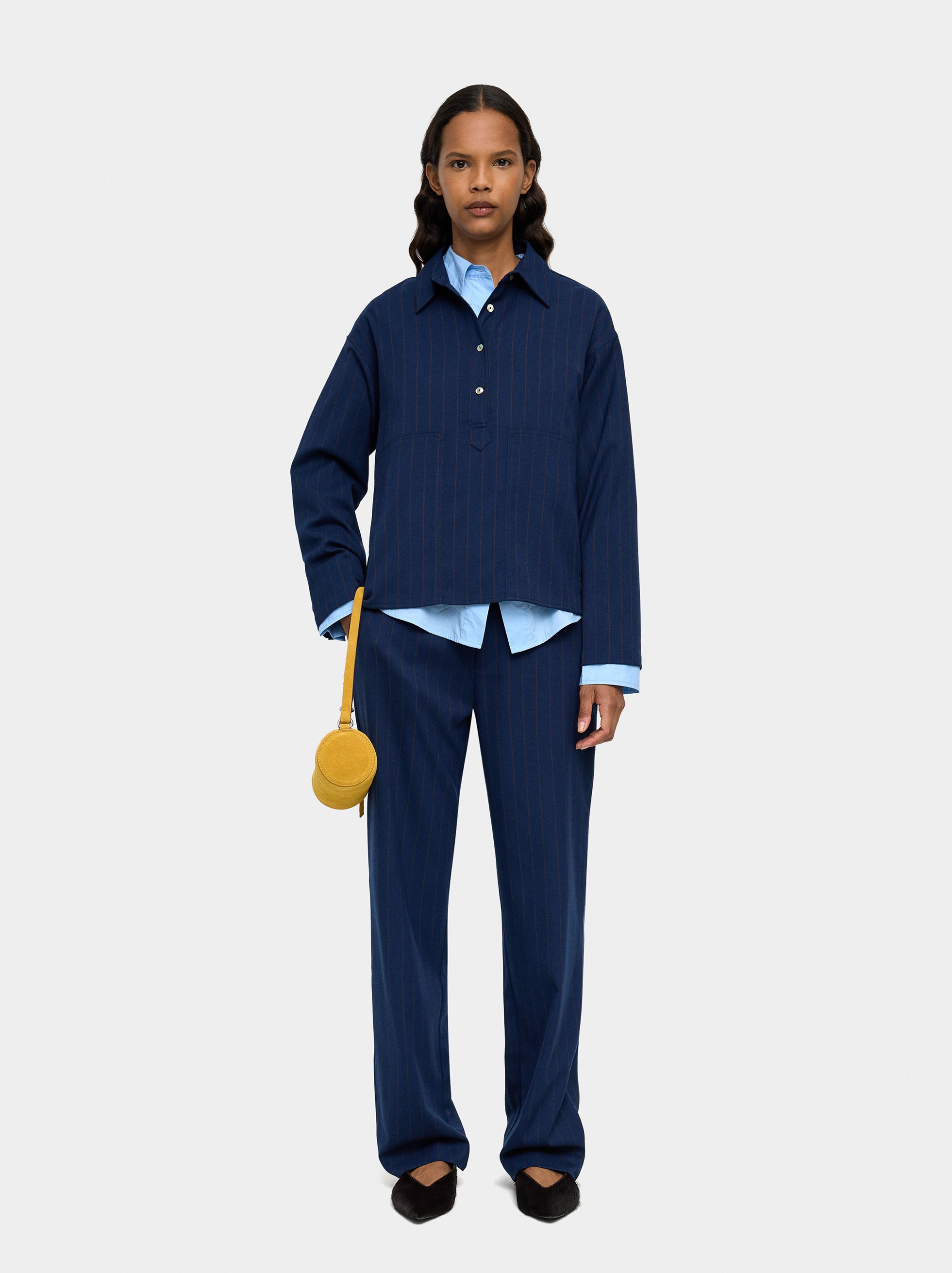 Trousers with pinstripe image number 0.0