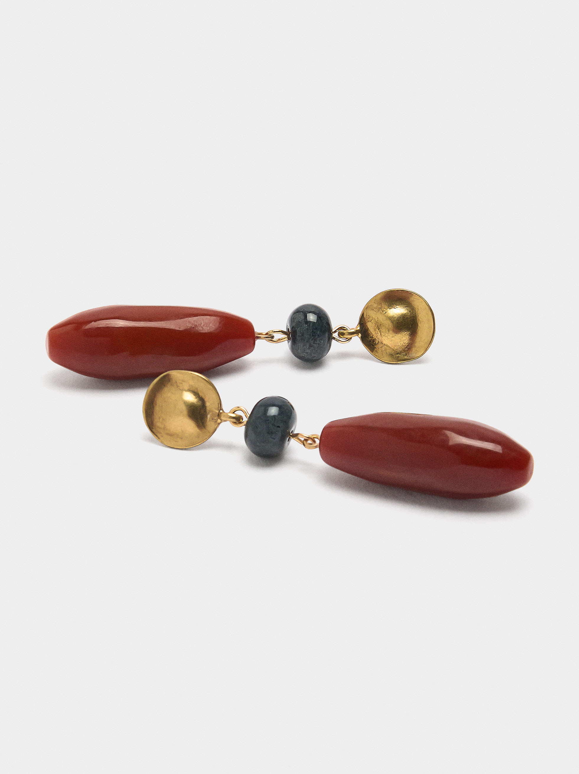 Long earrings with stones image number 2.0