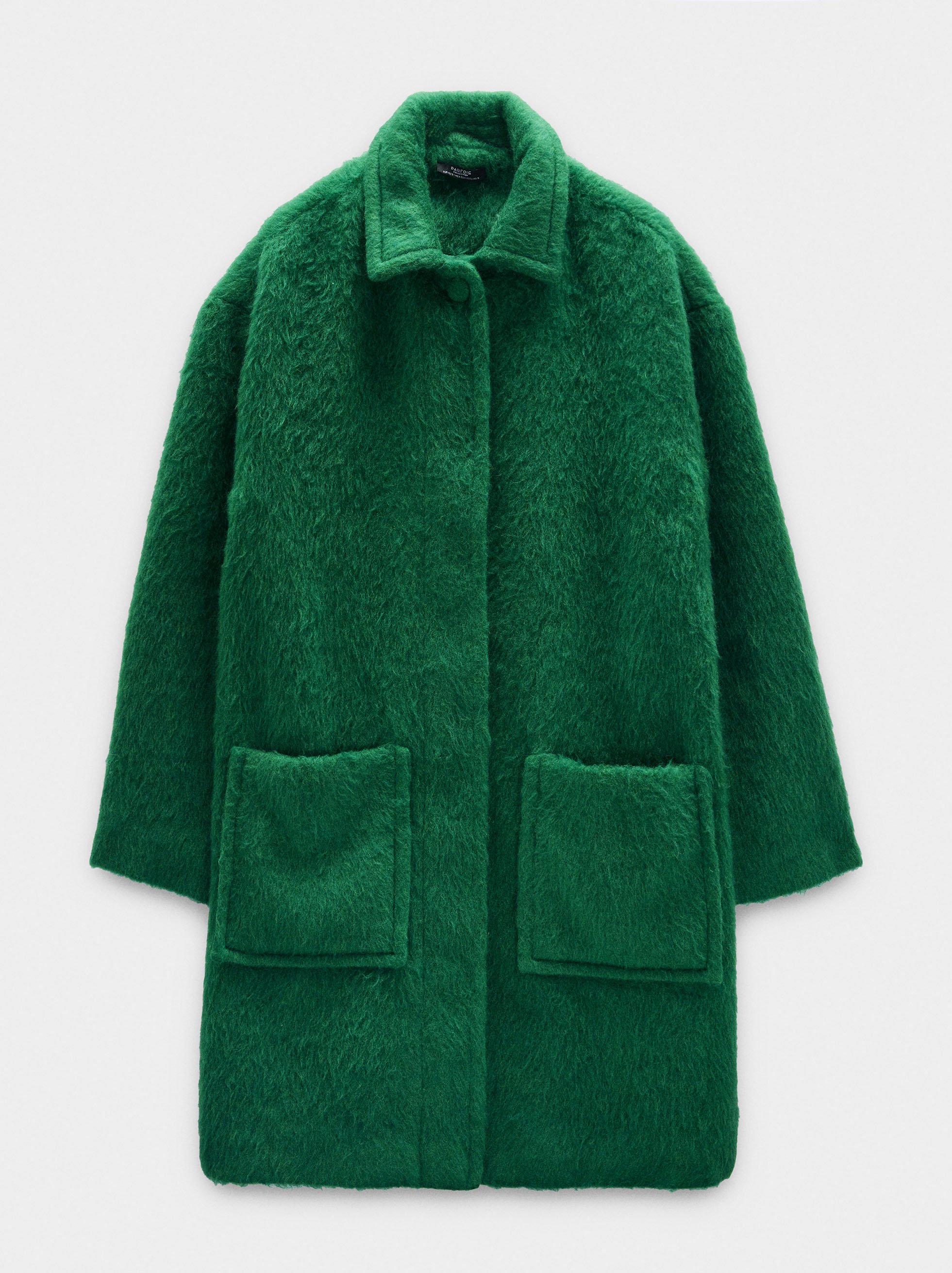 Wool blend faux fur effect jacket image number 5.0