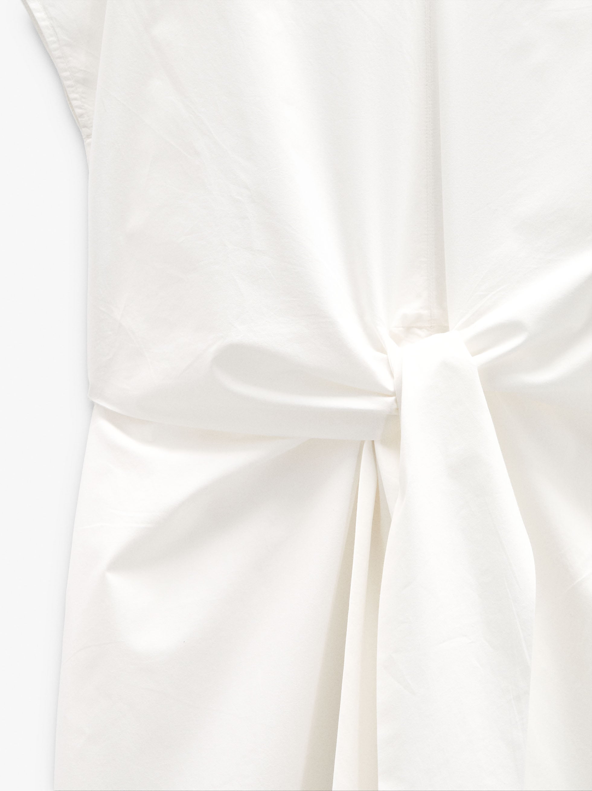 Midi dress with knot 100% cotton image number 5.0