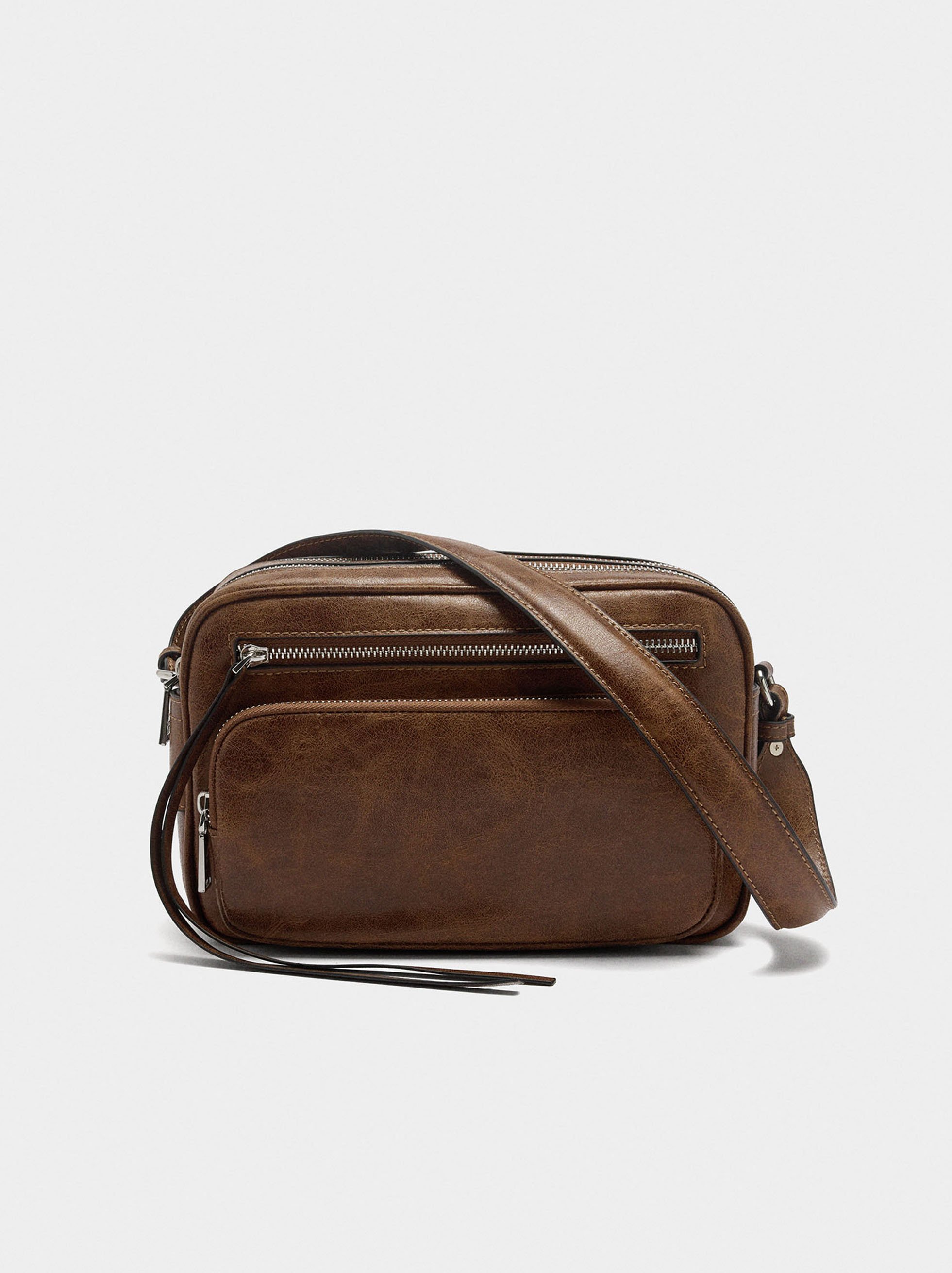 Crossbody bag with aged effect image number 4.0