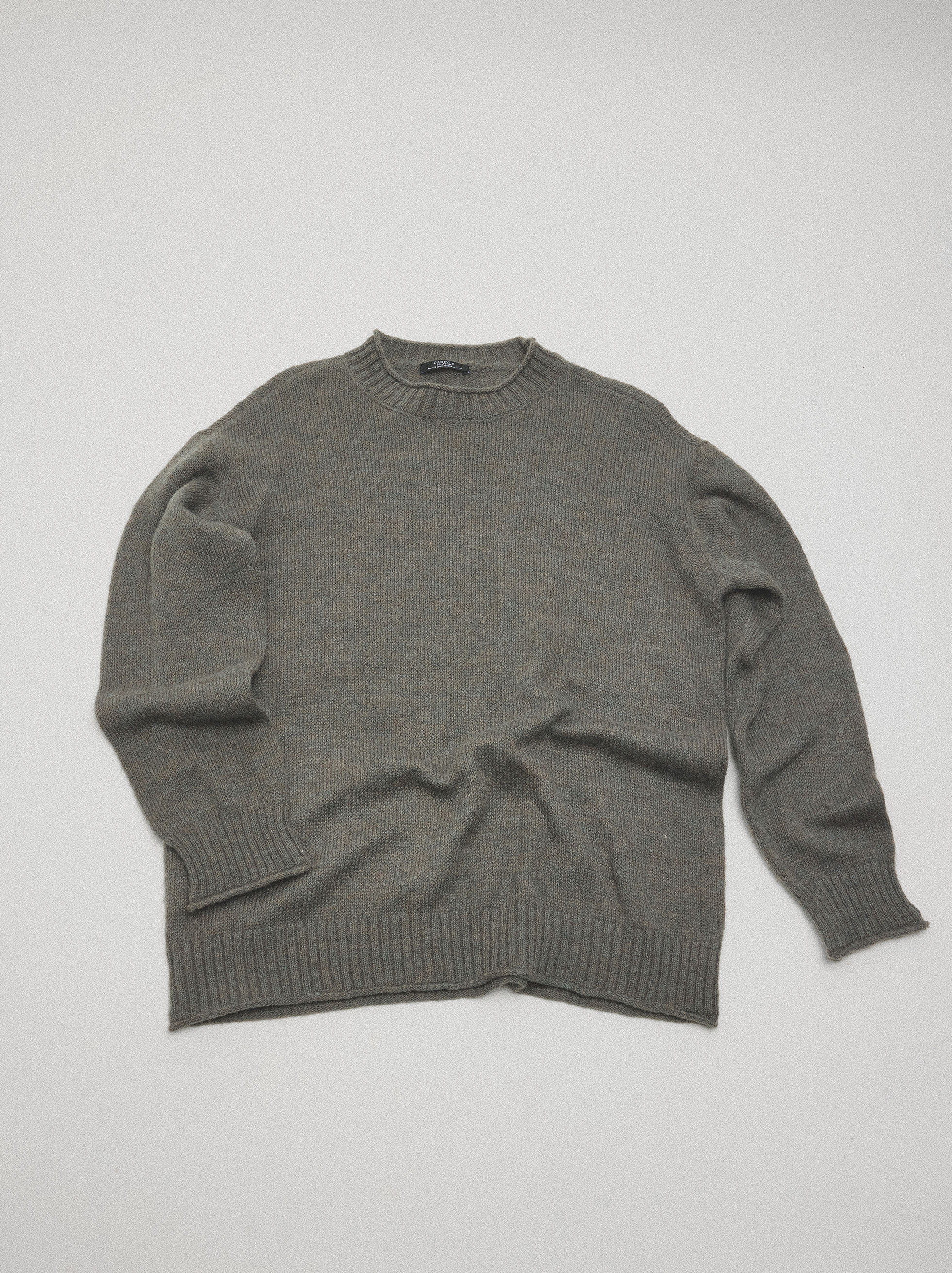 Round-neck knit sweater