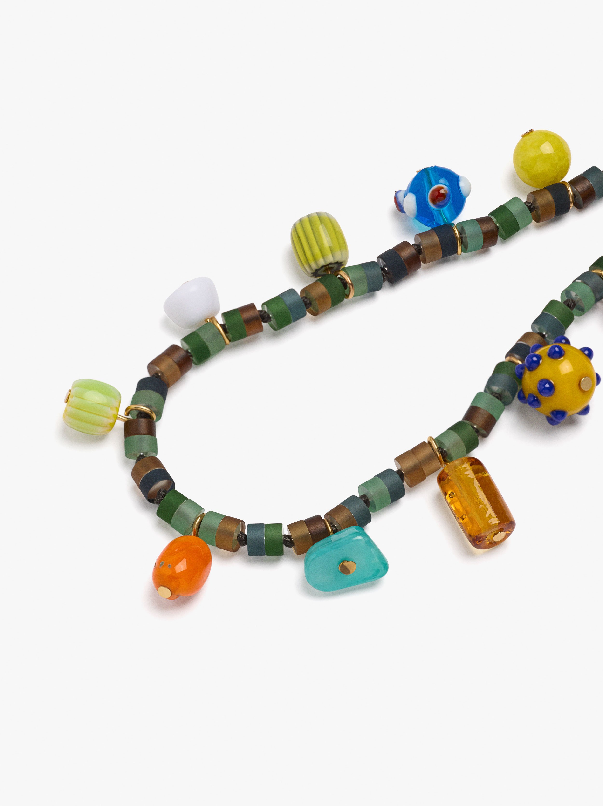 Multicolored glass bead anklet image number 2.0
