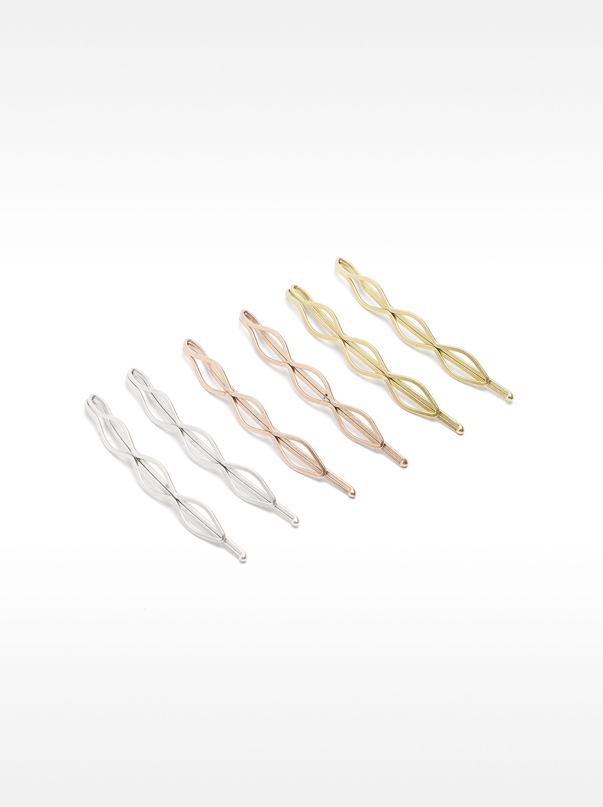 Haarspangen-Set in Metallic-Optik image number 0.0