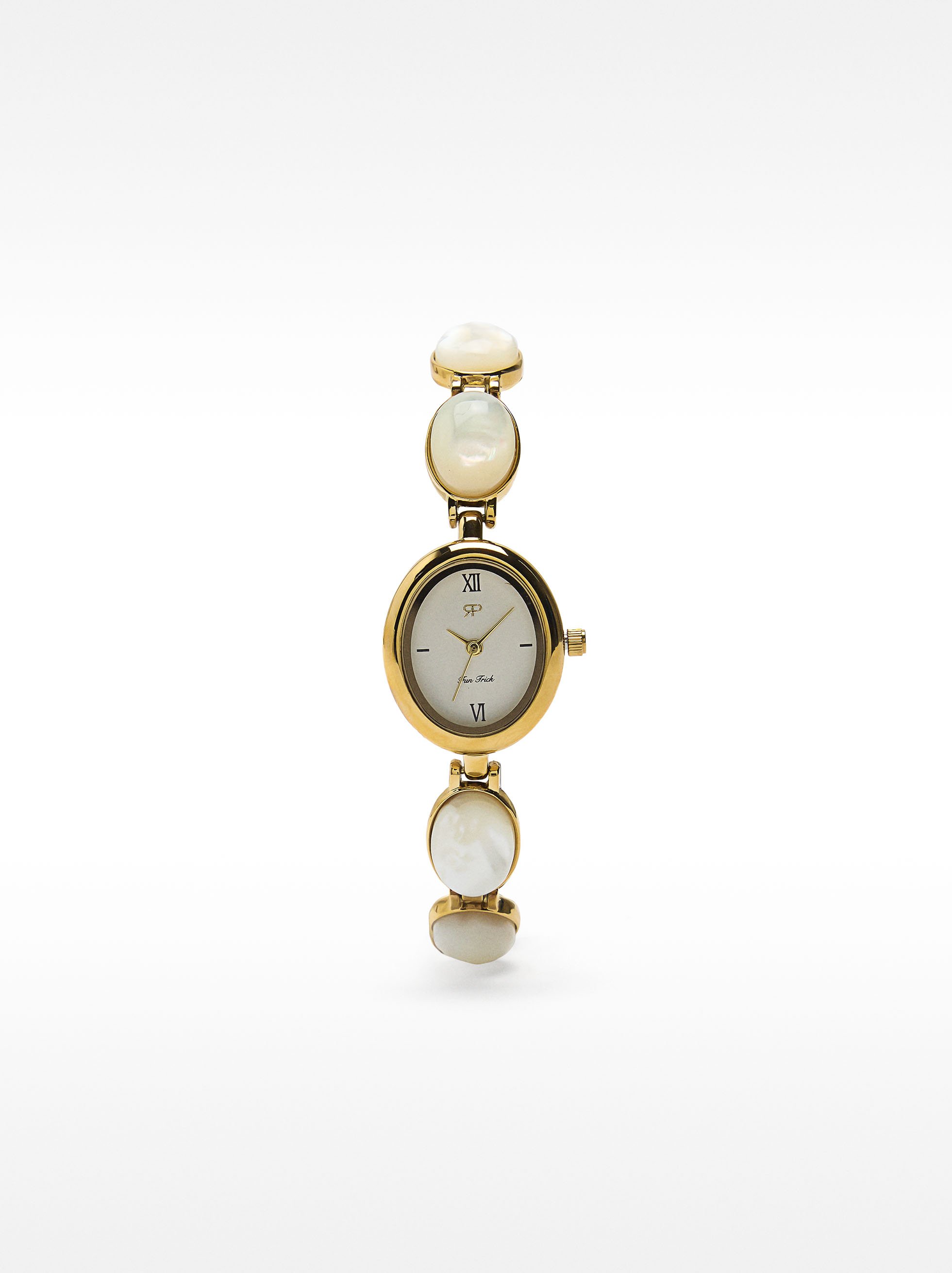 Oval watch with links bracelet image number 0.0