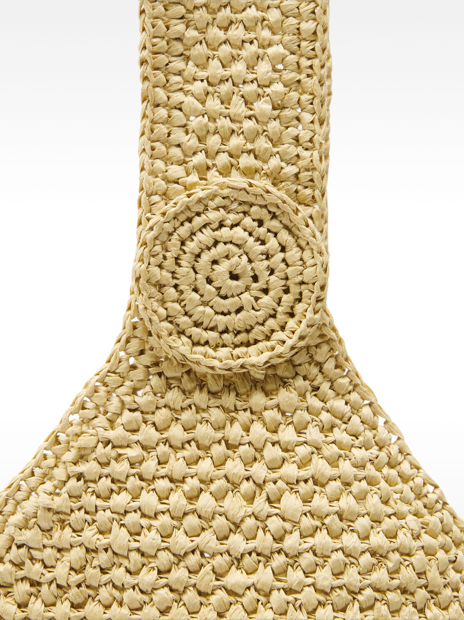 Straw-effect shoulder bag with side detail image number 2.0