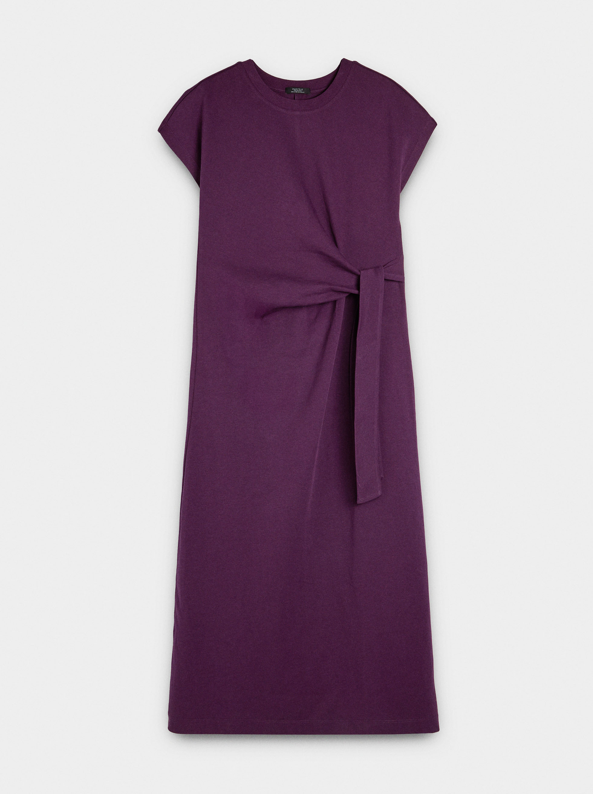 Draped dress 100% cotton image number 3.0