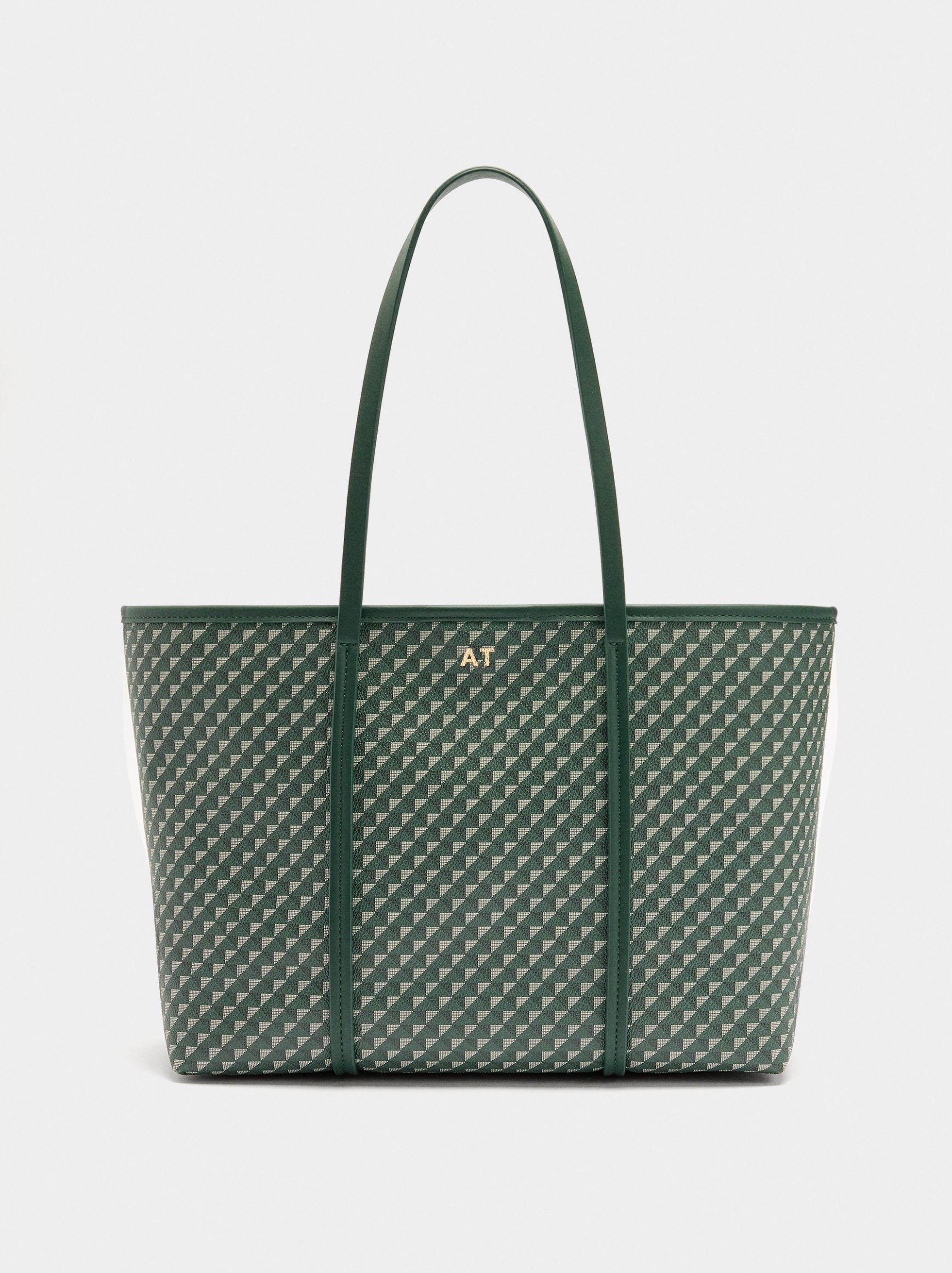 Sac shopper imprimé avec pochette amovible image number 0.0