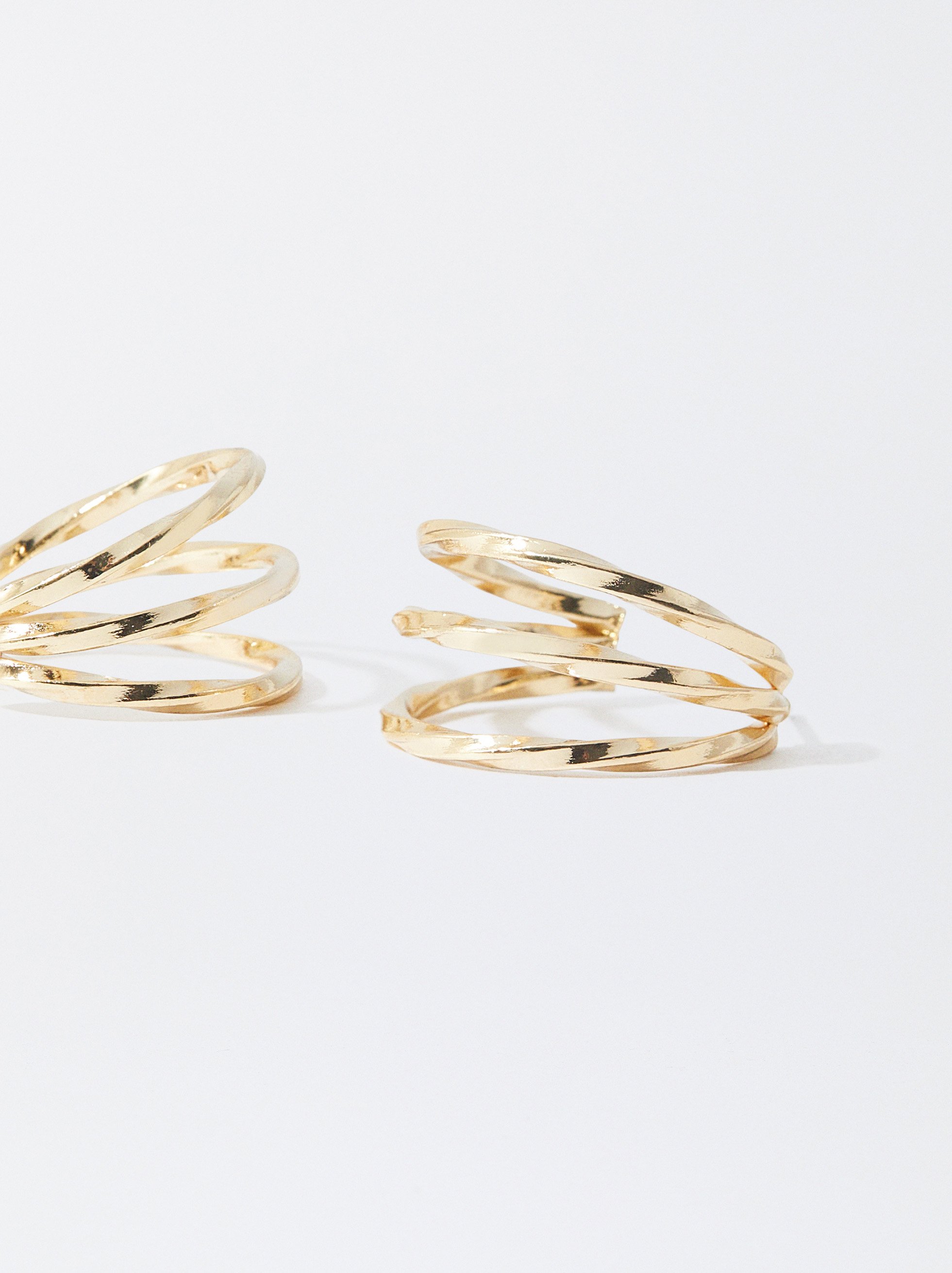 Gold hoop earrings  image number 2.0