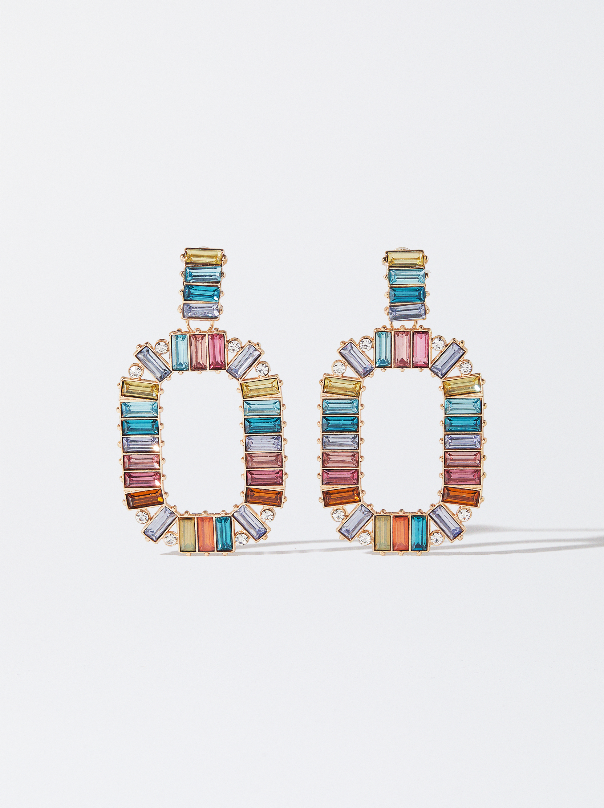 Multicolored Earrings With Crystals image number 0.0