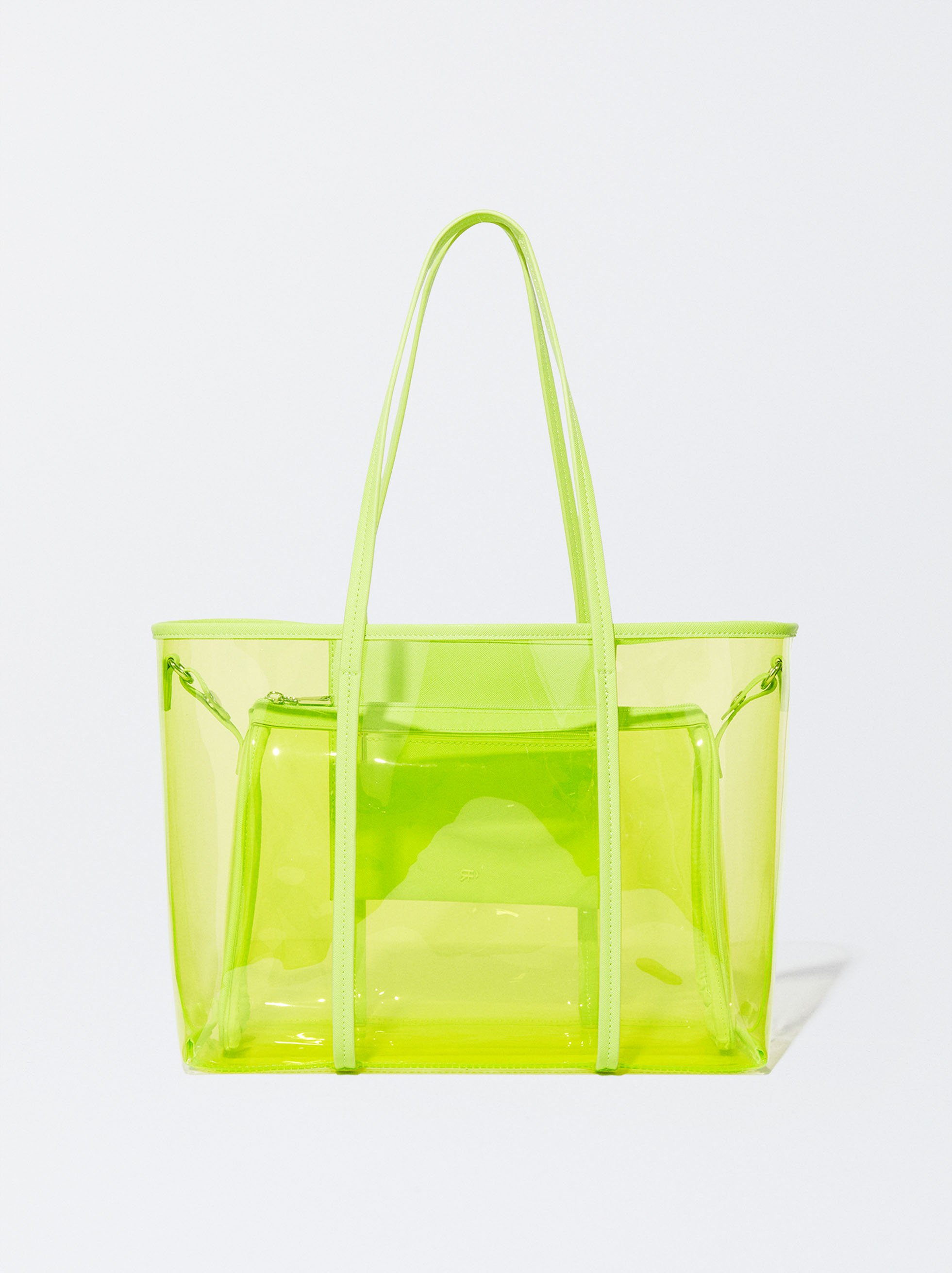 Bolso Shopper Transparente Verde