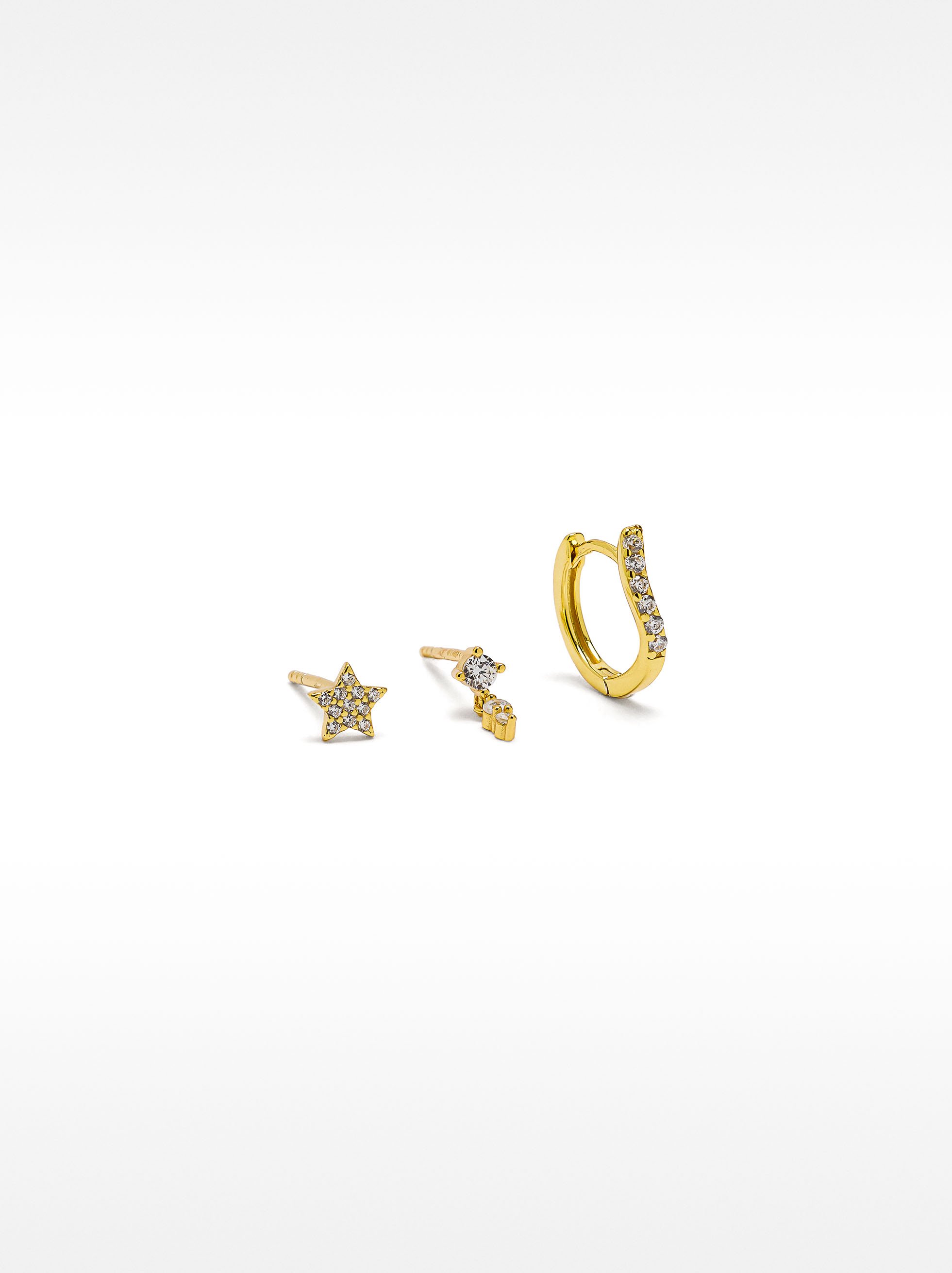 Set de pendientes con circonitas - plata de ley 925 image number 0.0