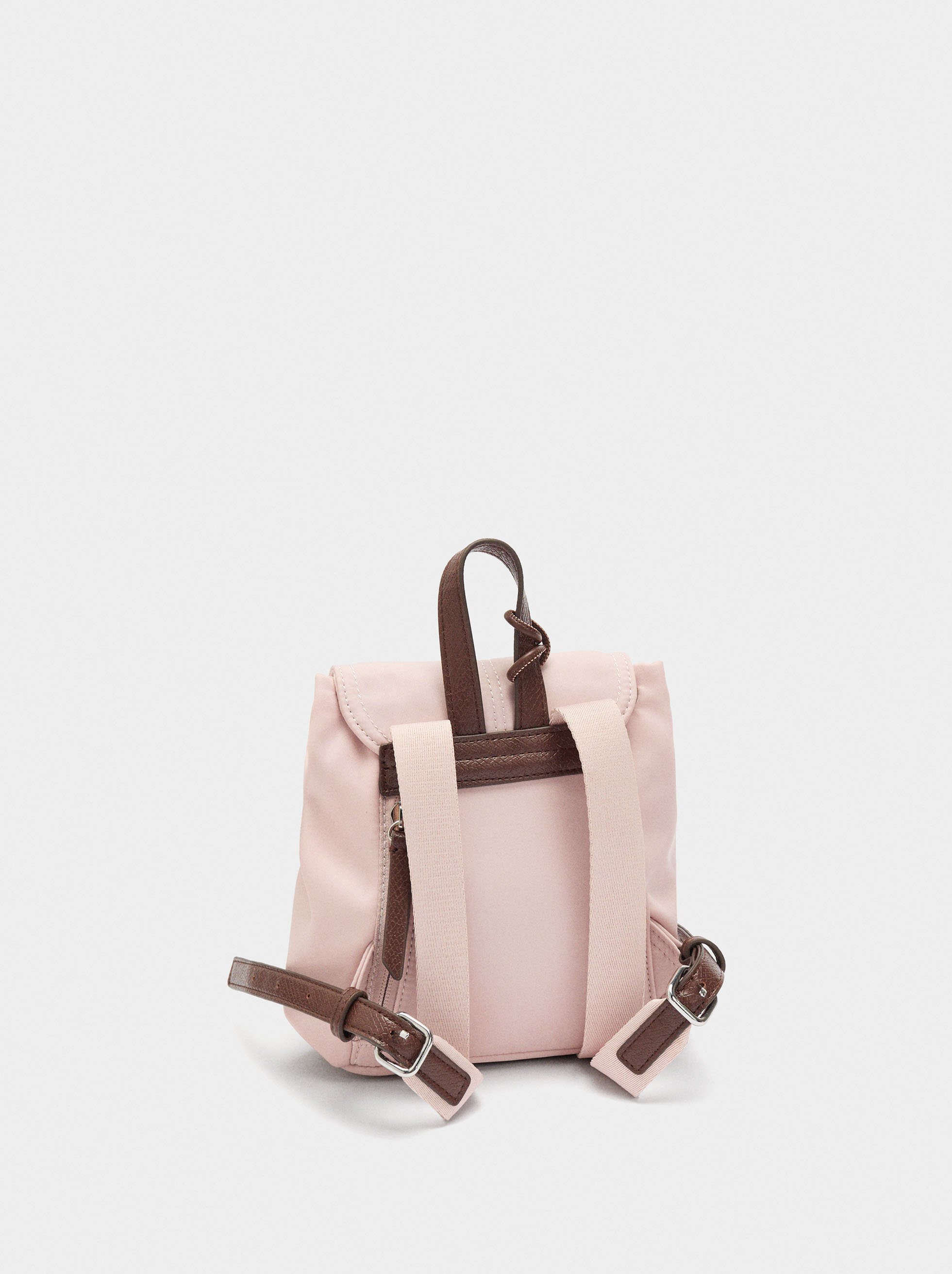 Mini nylon backpack with pendant image number 2.0