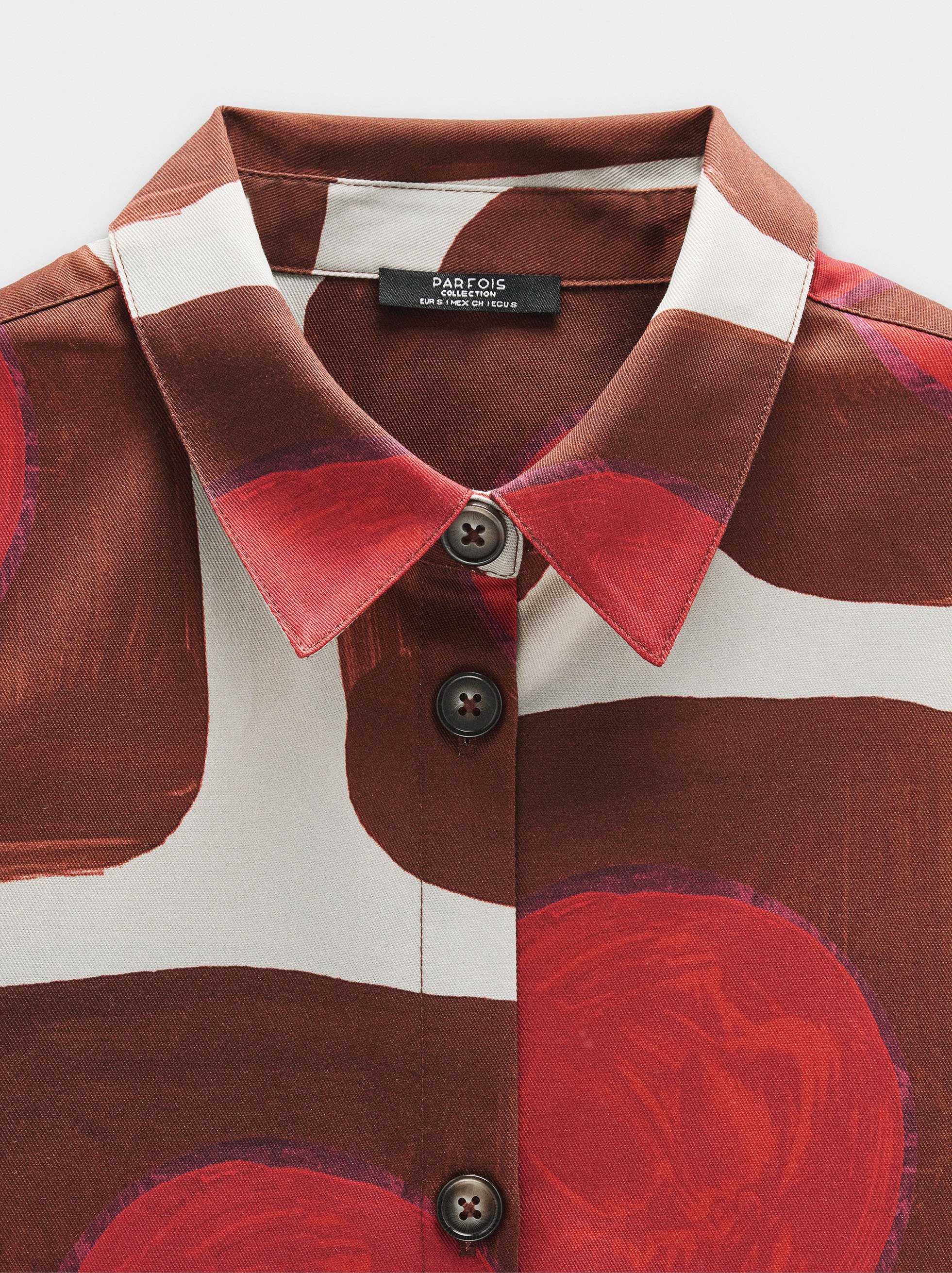 Printed lyocell shirt image number 6.0