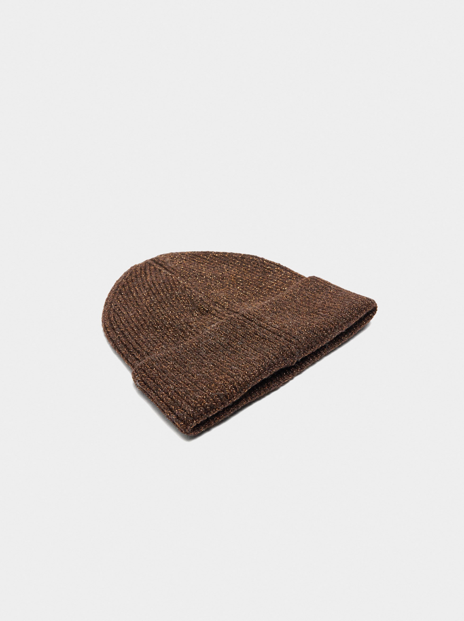 Strickmütze aus Lurex mit Bündchen image number 2.0