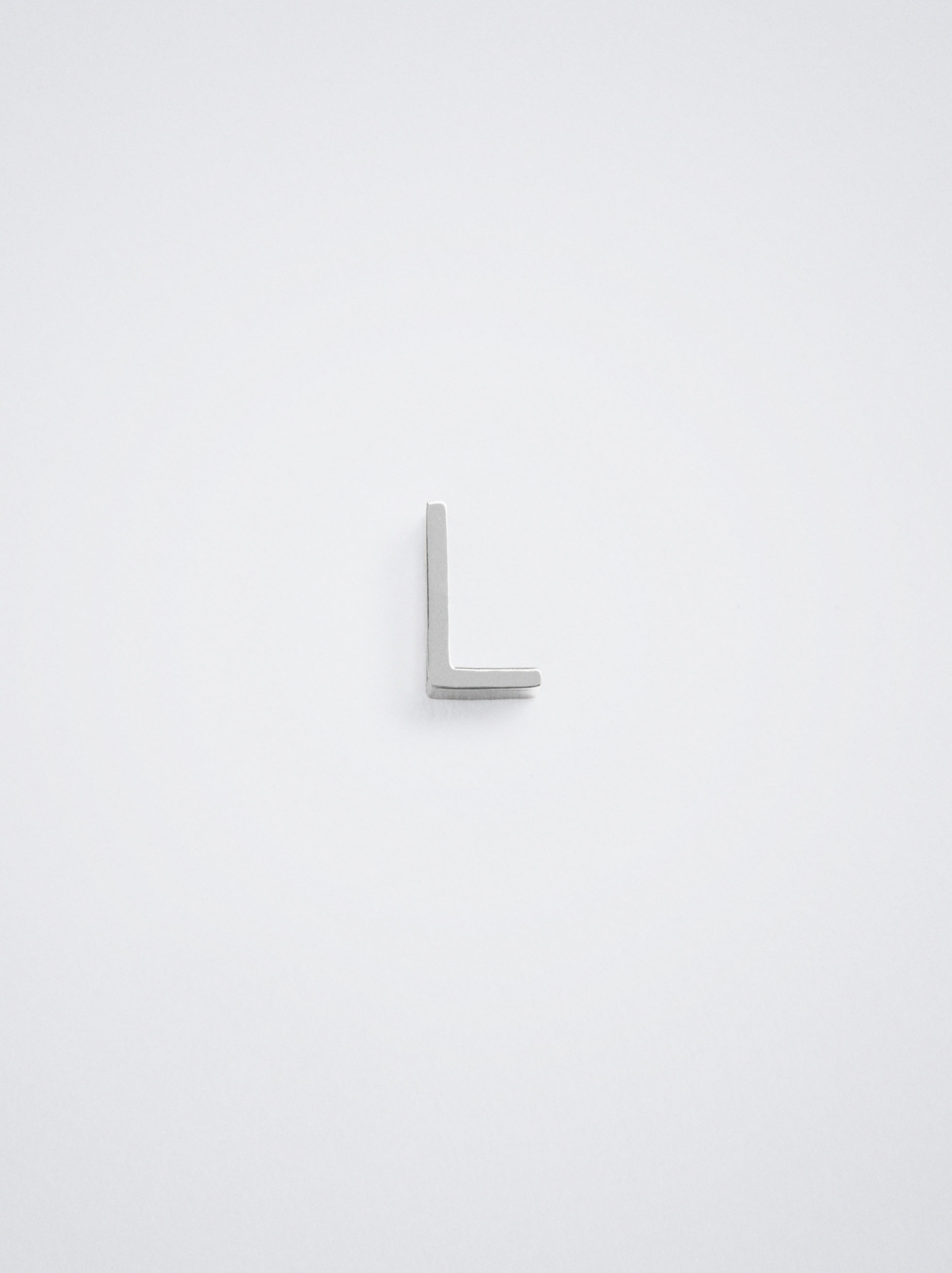 Letter A stainless steel charm image number 0.0