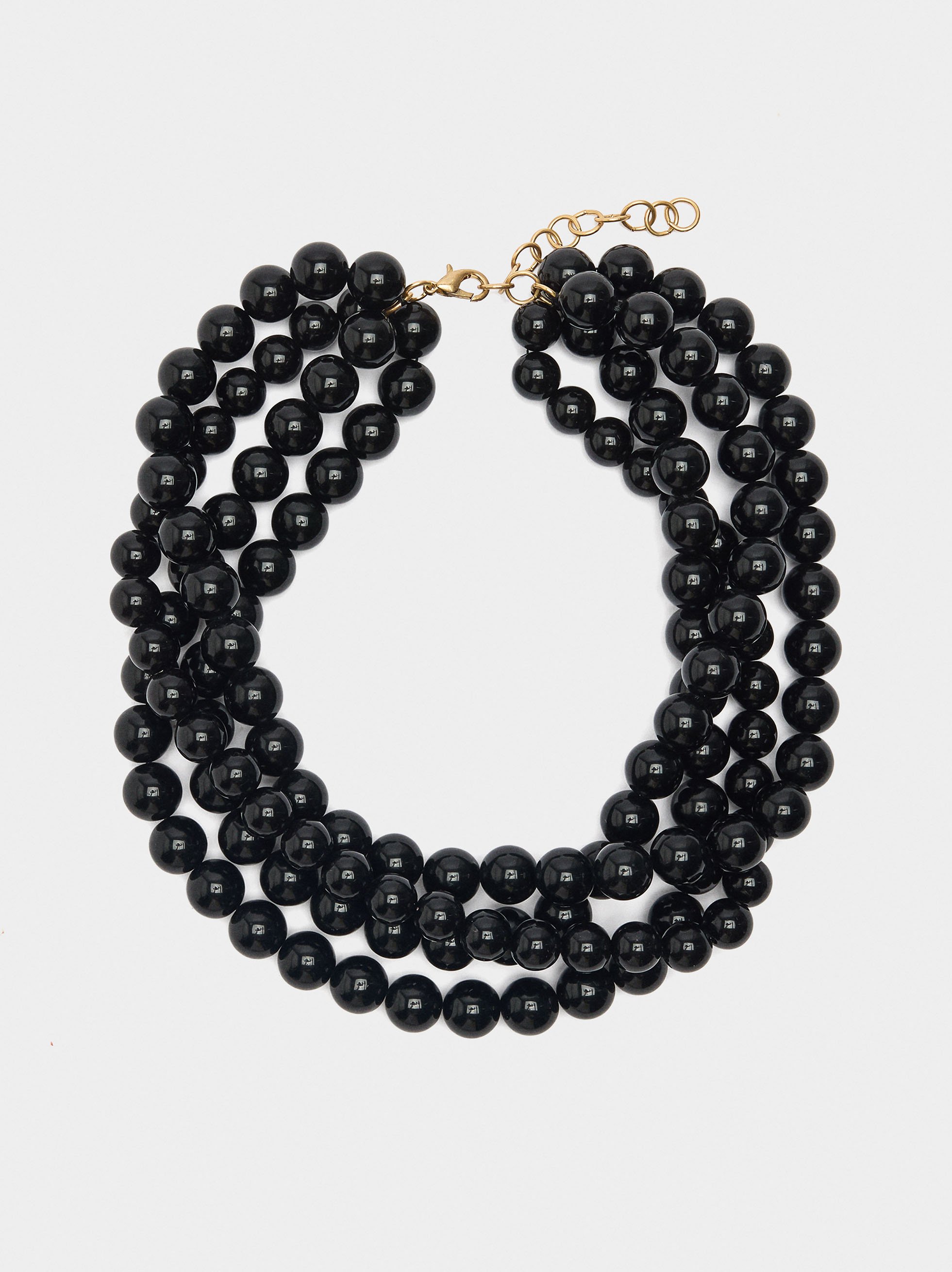 Short multicolour bead necklace image number 0.0