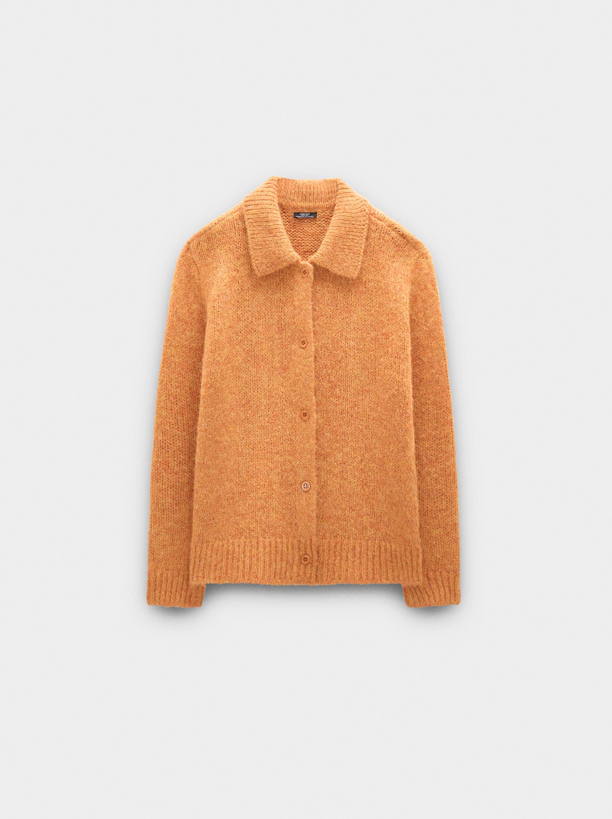 Plain knit cardigan image number 4.0