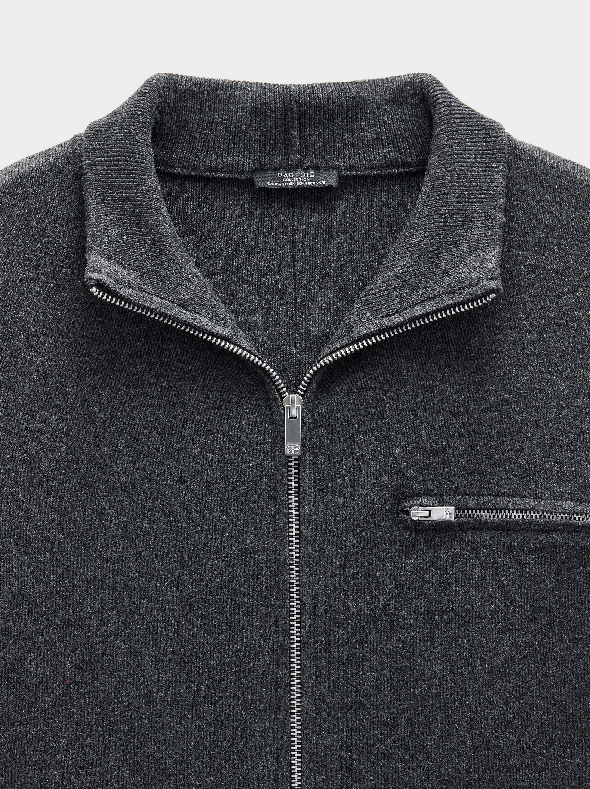 Zipped knit cardigan image number 5.0