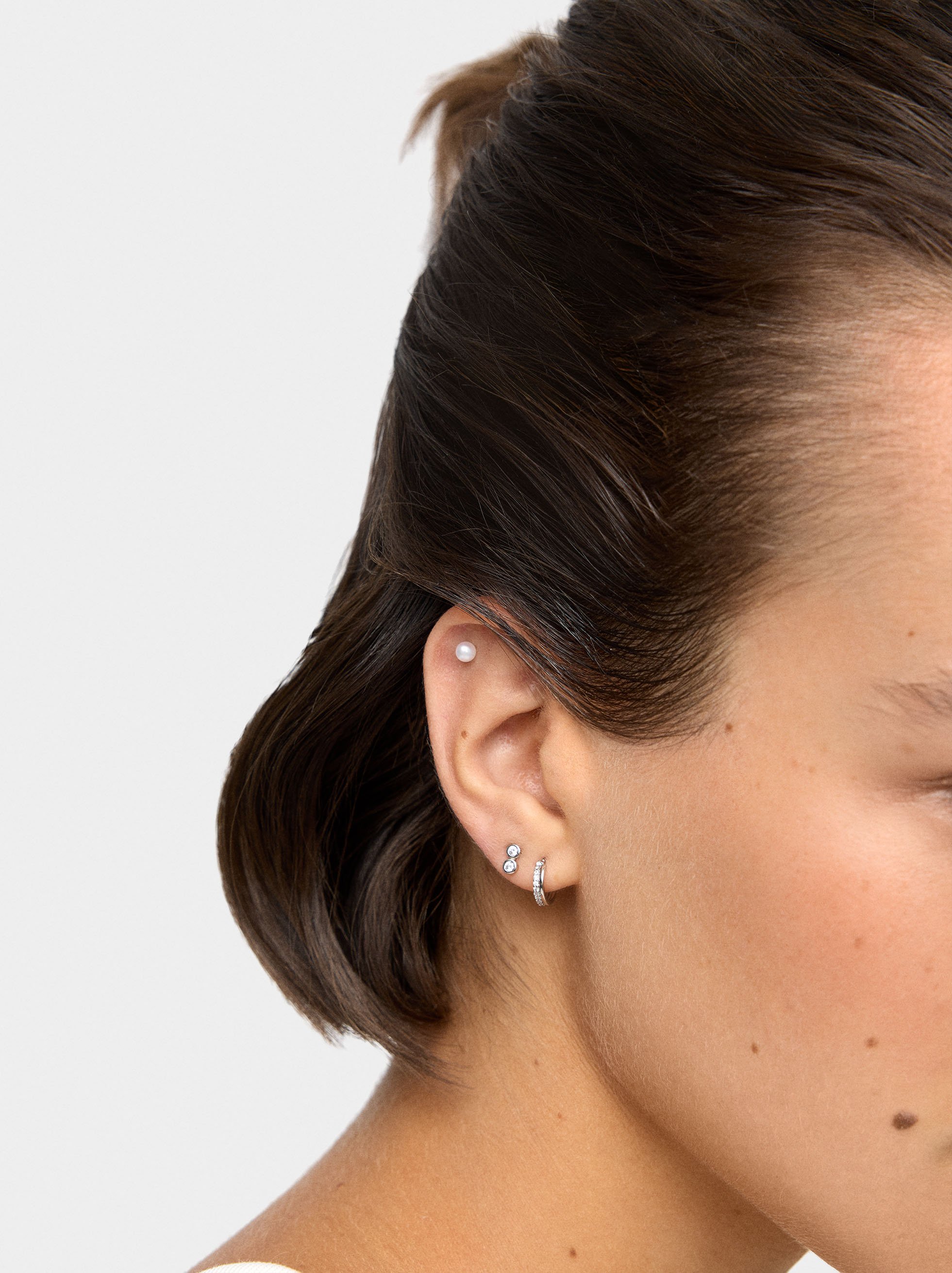 Earring set with freshwater pearl – 925 sterling silver image number 1.0