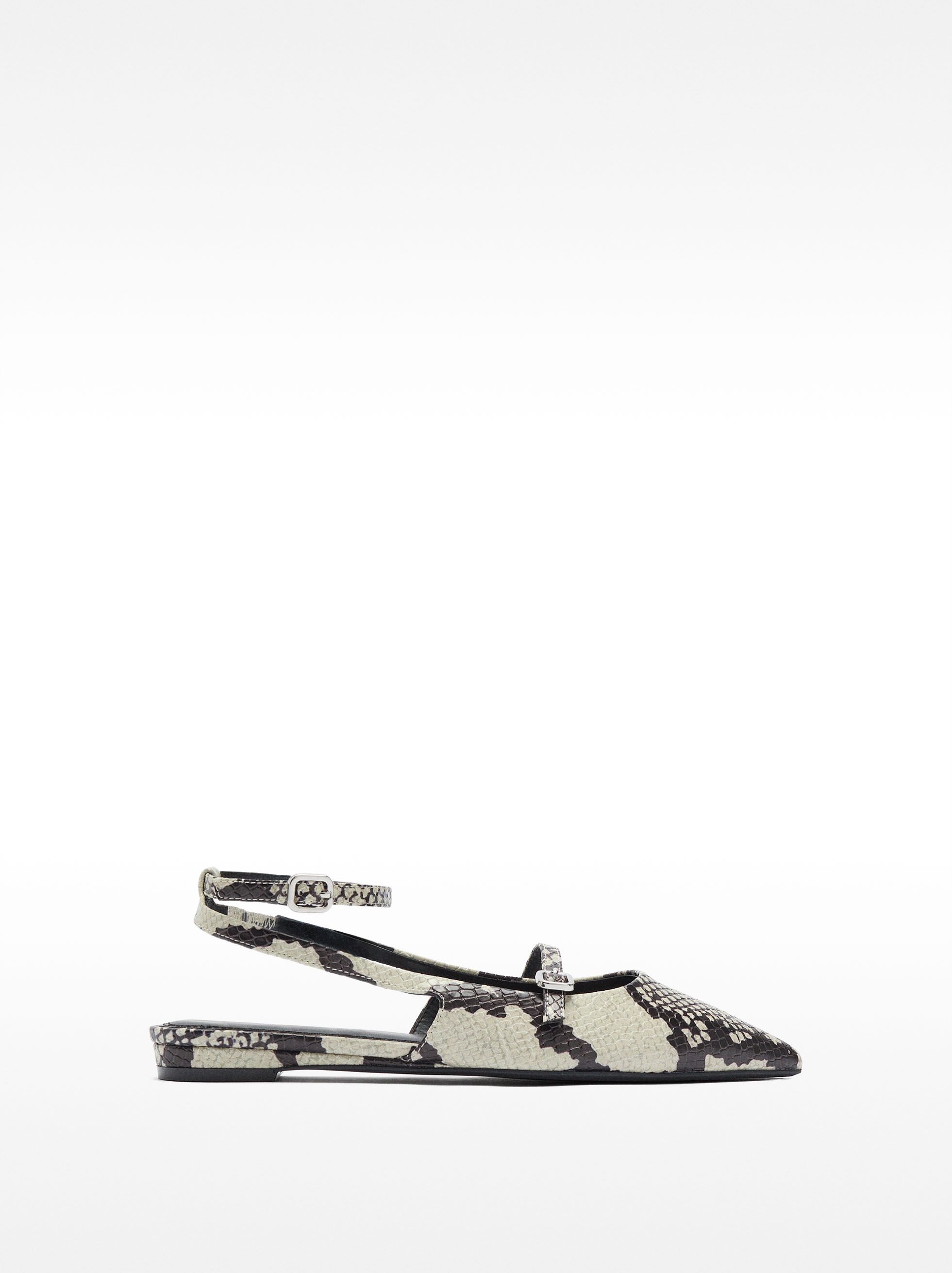 Animal print slingback ballet flats image number 1.0