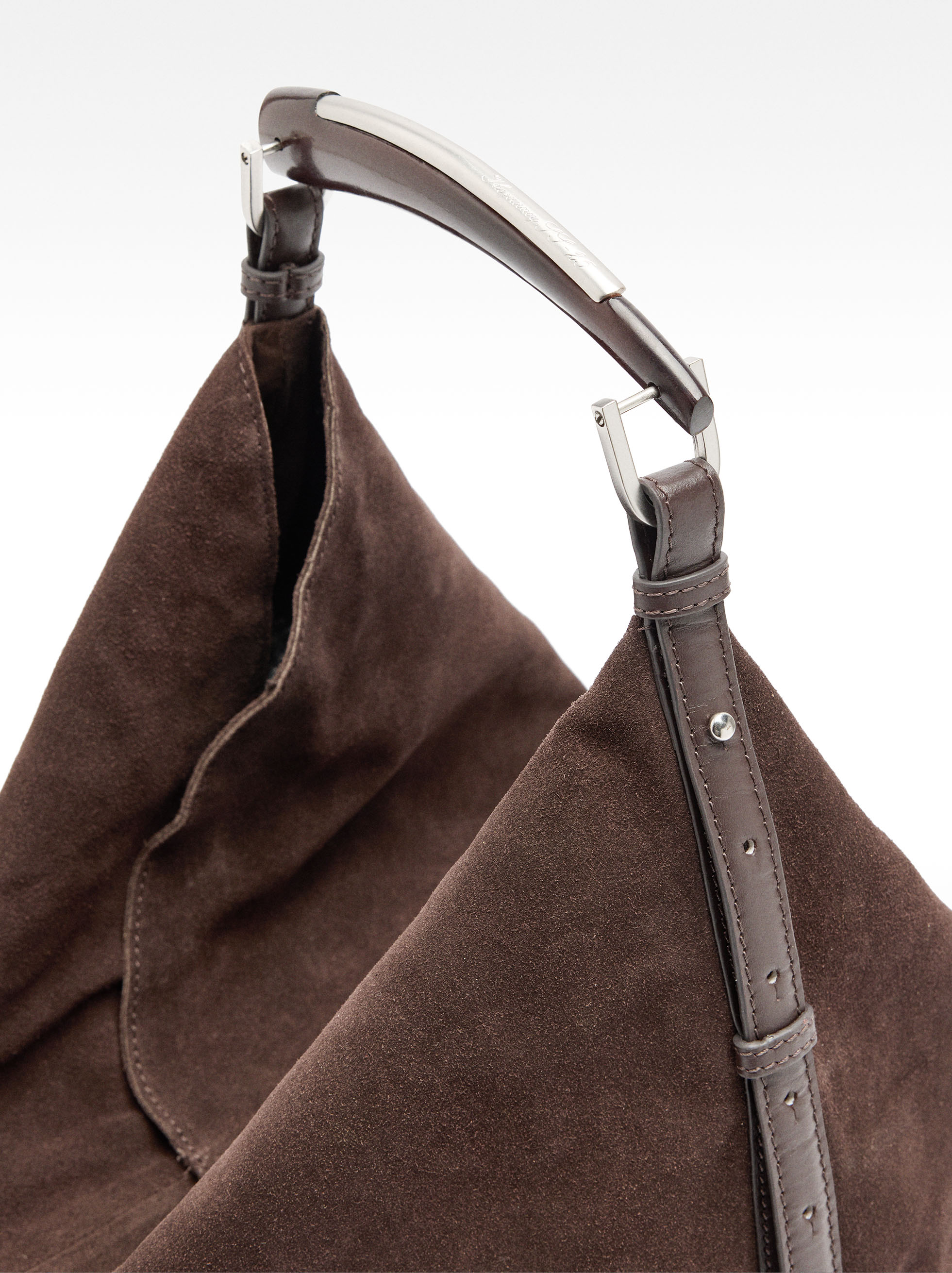 Shoulder bag in suede leather image number 2.0