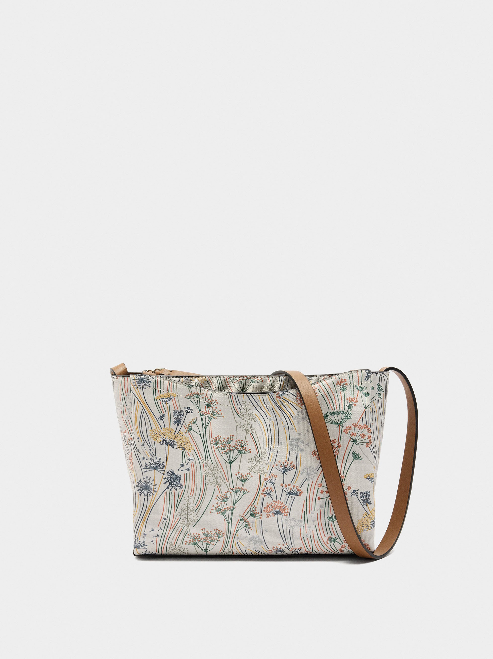 Floral printed crossbody bag image number 0.0