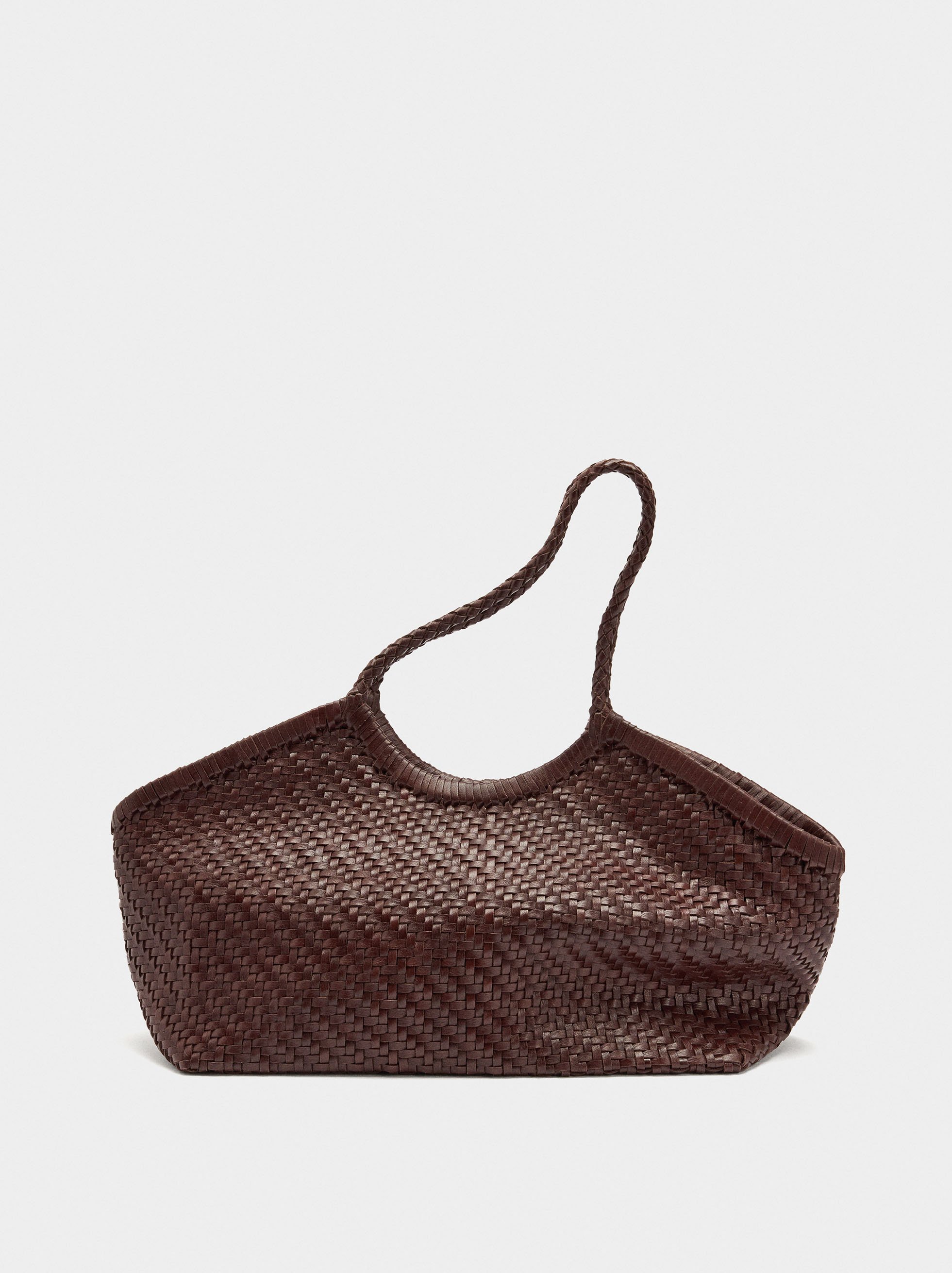 Geflochtene Shopper-Tasche aus Leder image number 5.0