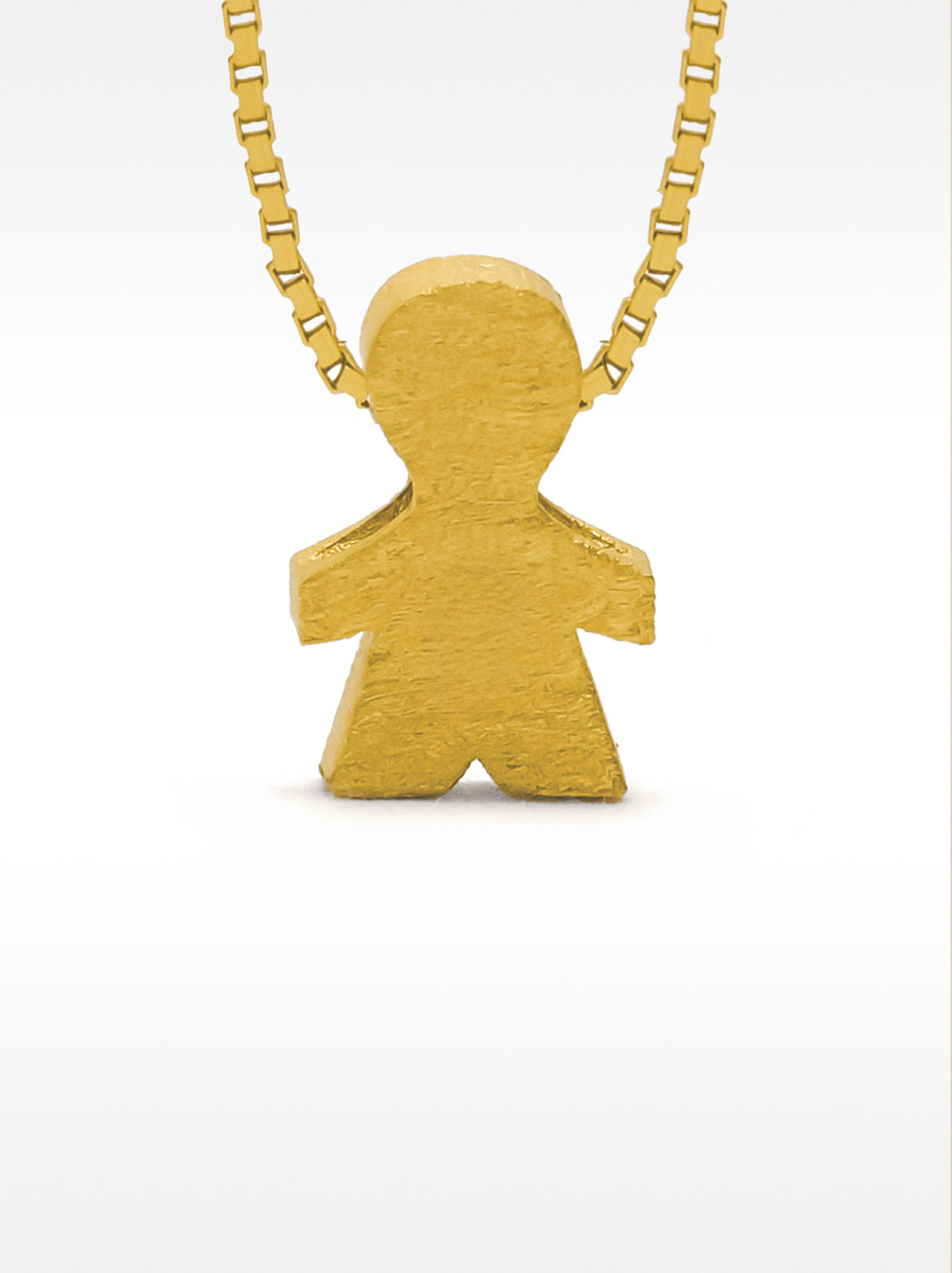 Short necklace with boy charm - 925 sterling silver image number 4.0