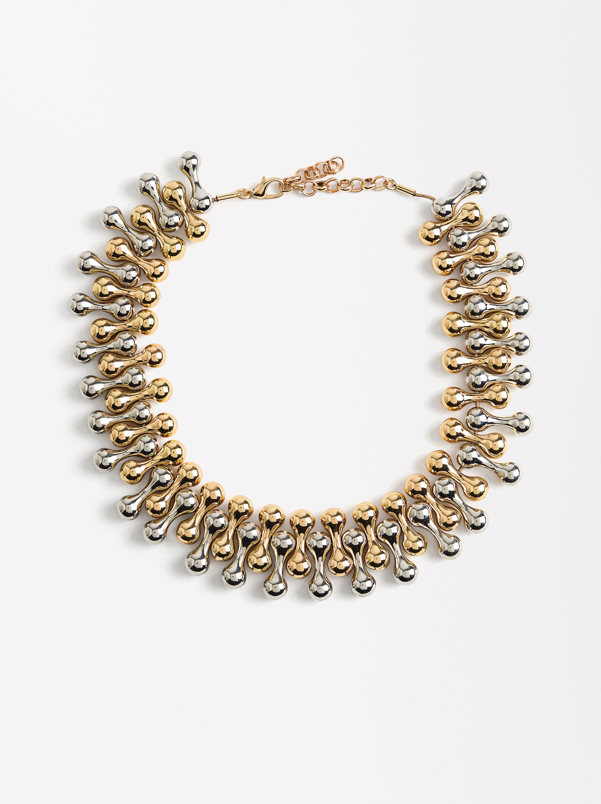 Bicolor choker with spheres image number 0.0