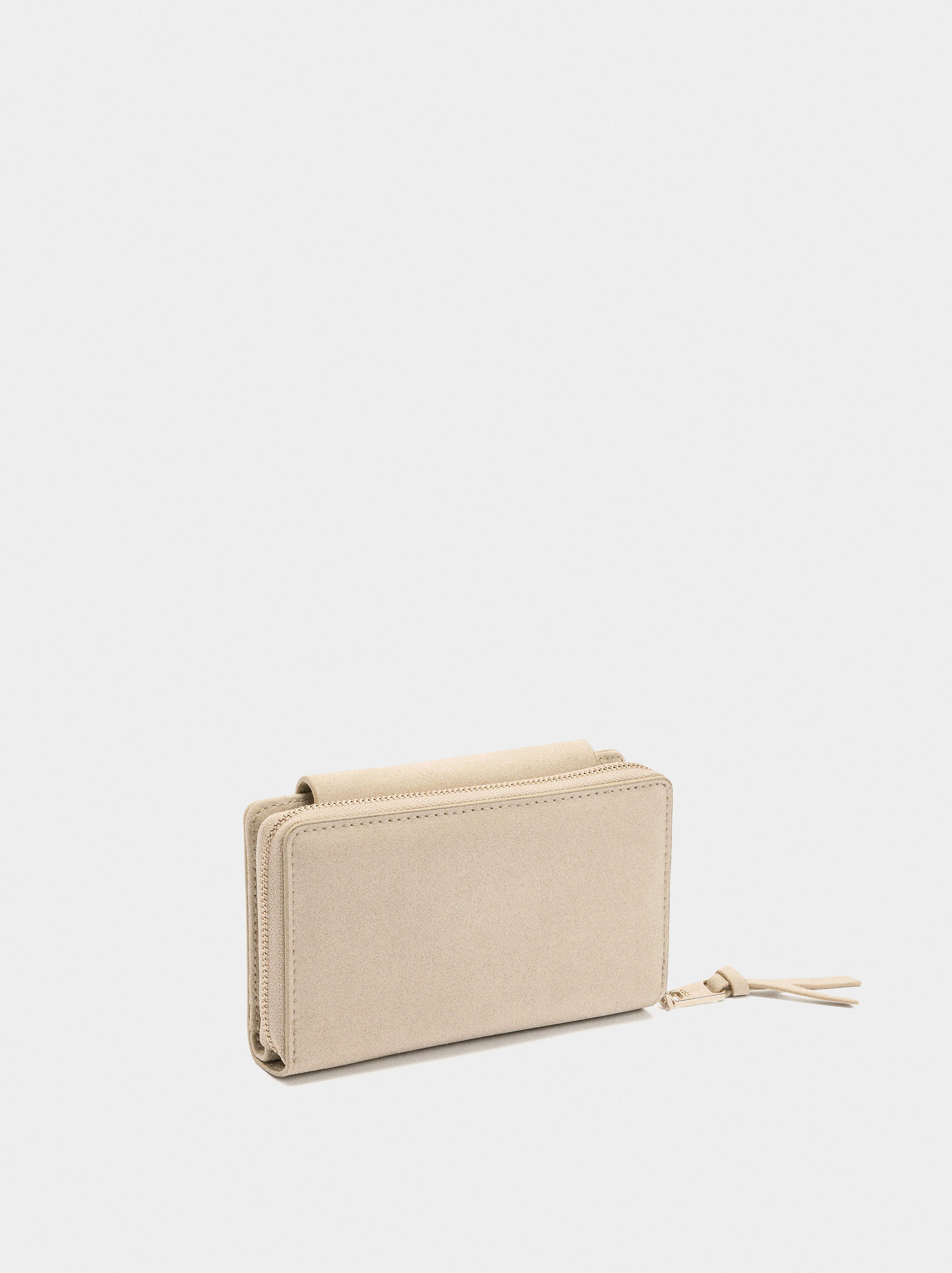 Wallet with suede effect image number 2.0