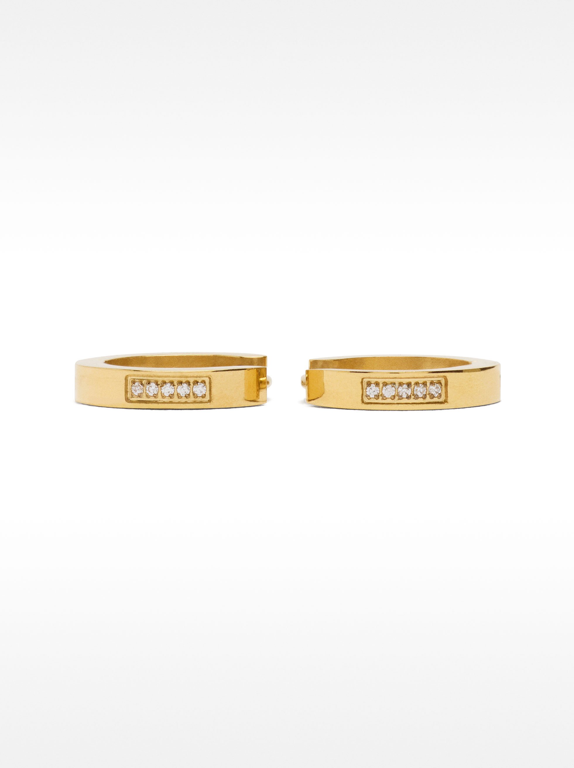 Hoop earrings with zirconia - stainless steel image number 1.0