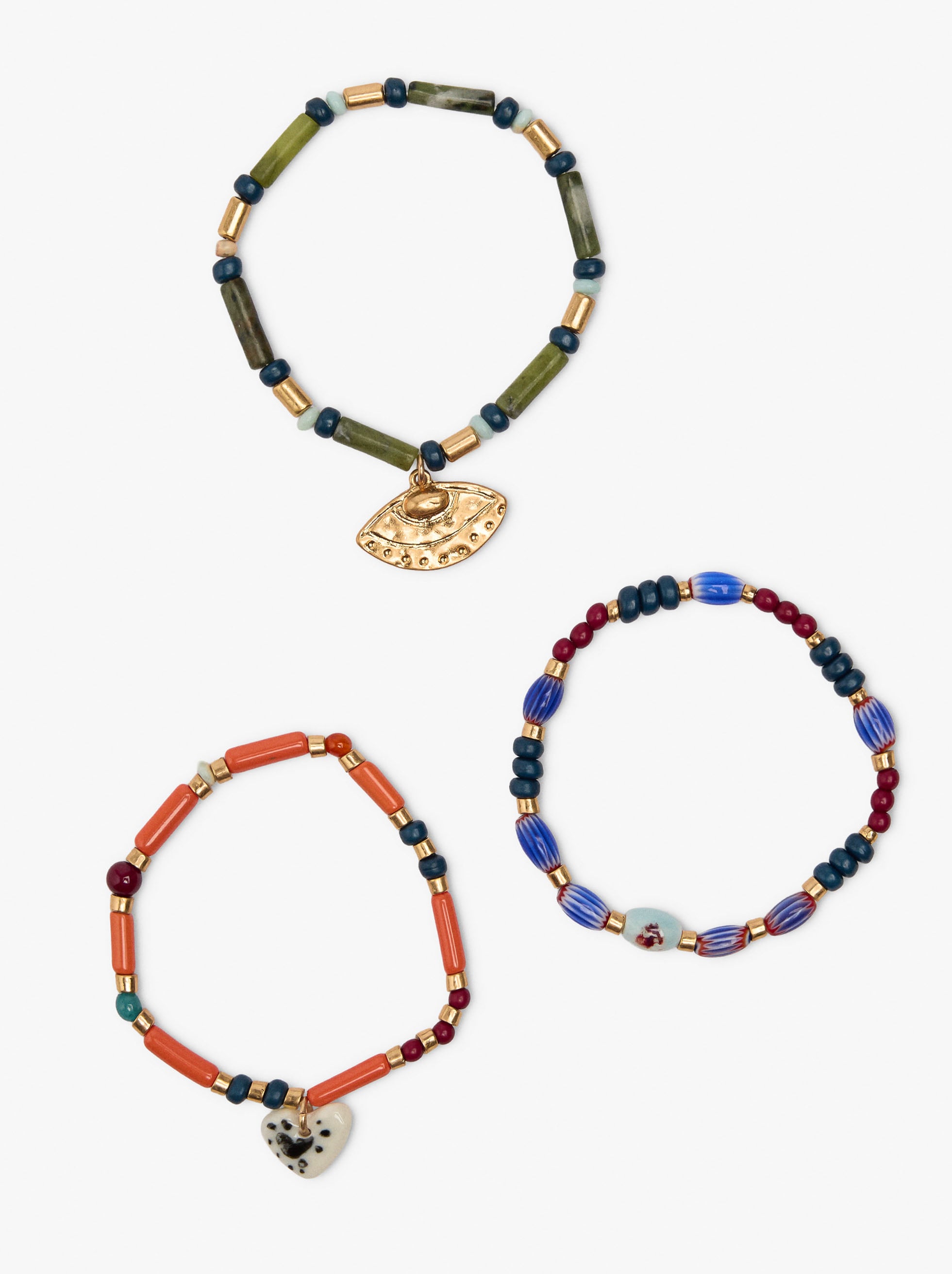 Set de bracelets avec perles et pendentifs image number 2.0