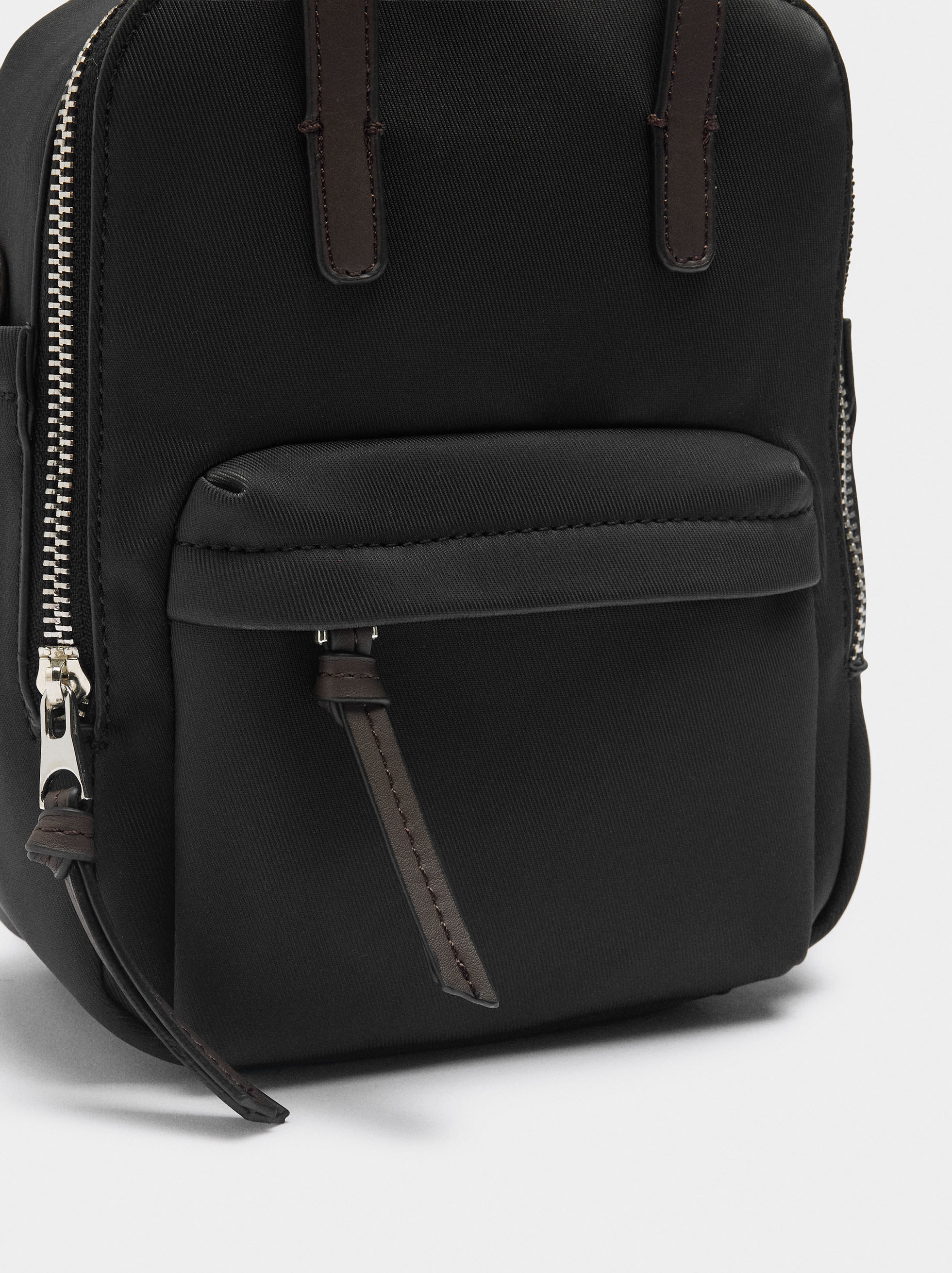 Nylon-effect backpack image number 1.0