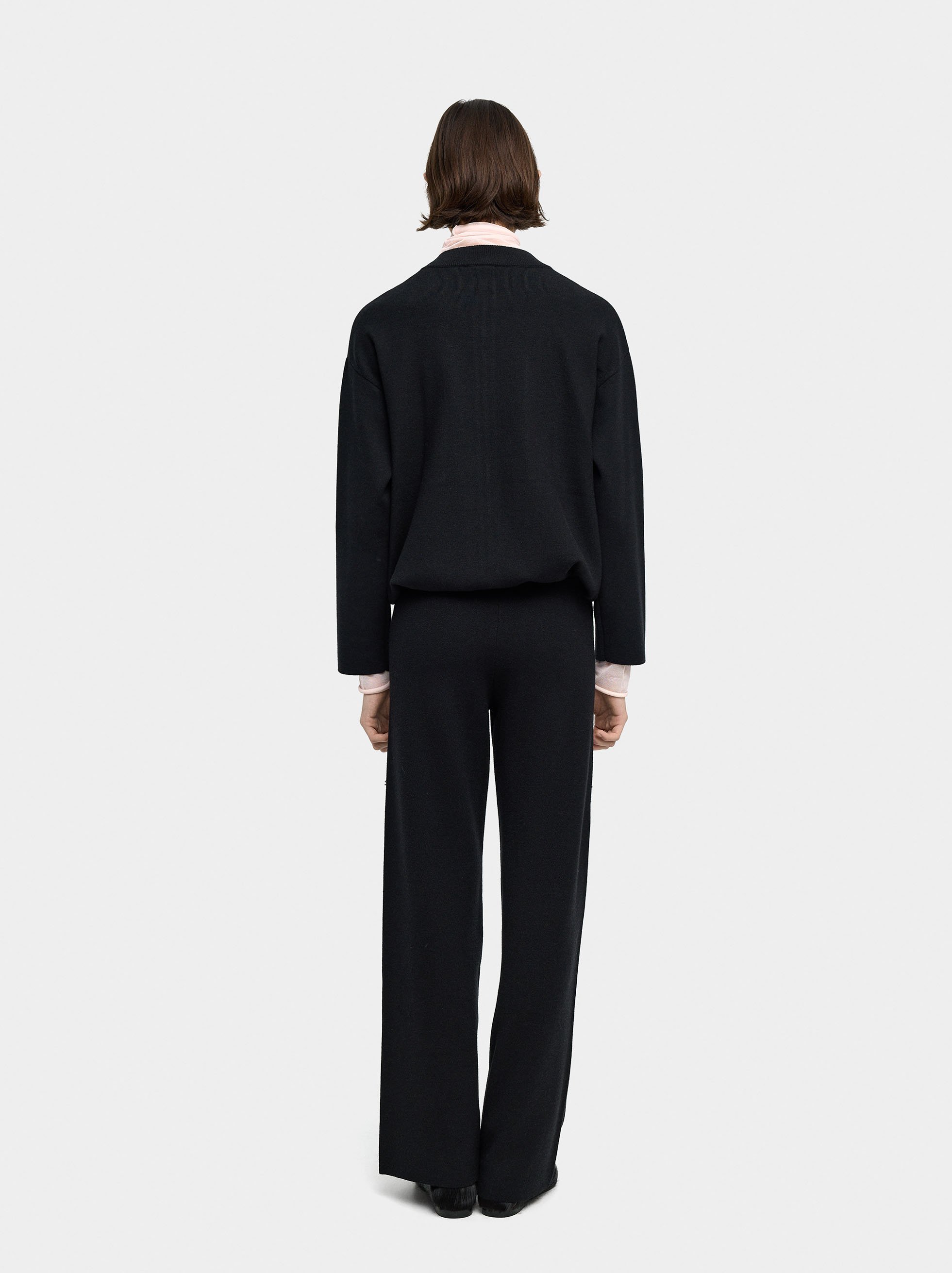 Knit cardigan with zipper closure image number 3.0