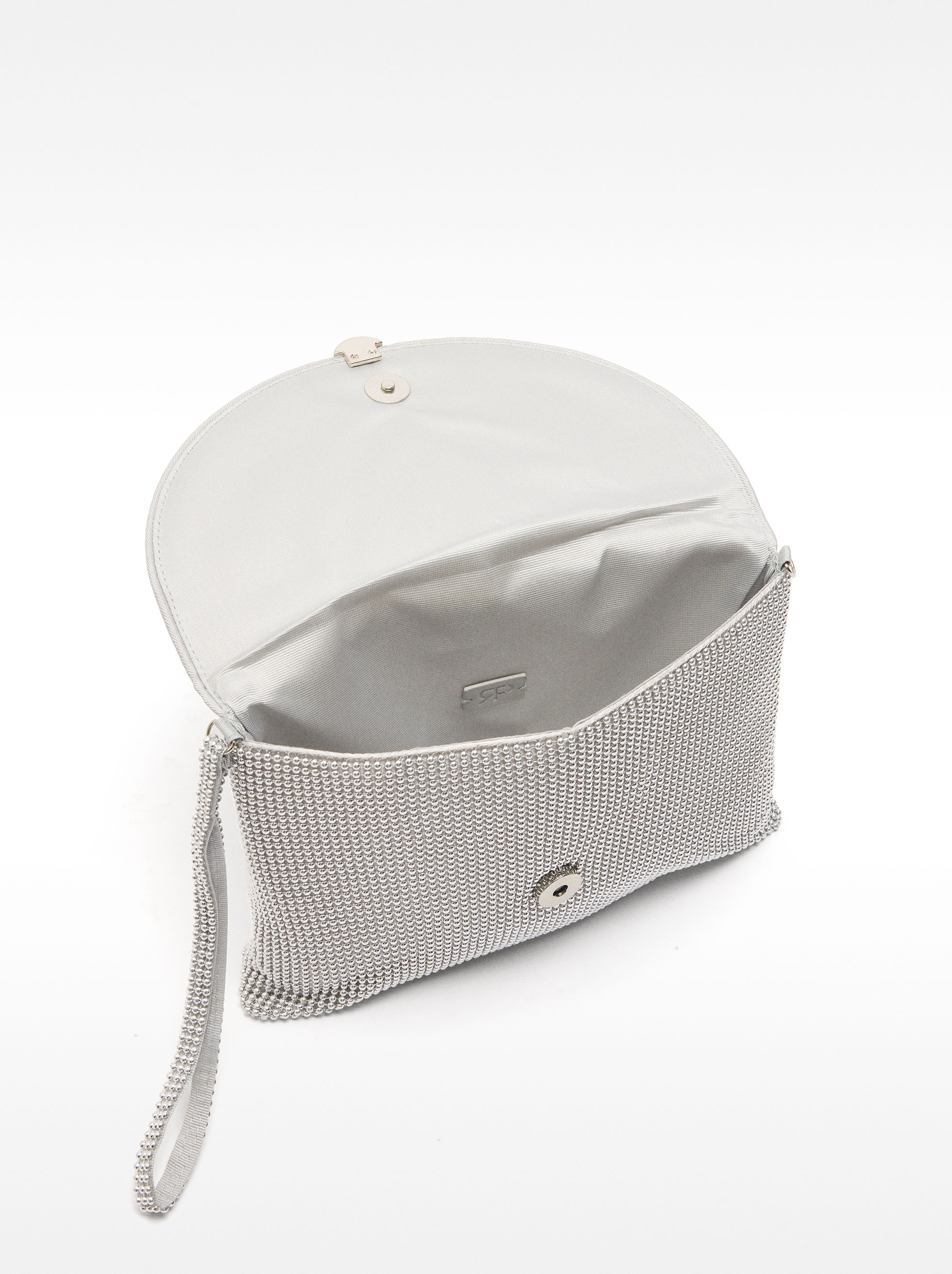 Borsa elegante con tessuto a rete image number 3.0