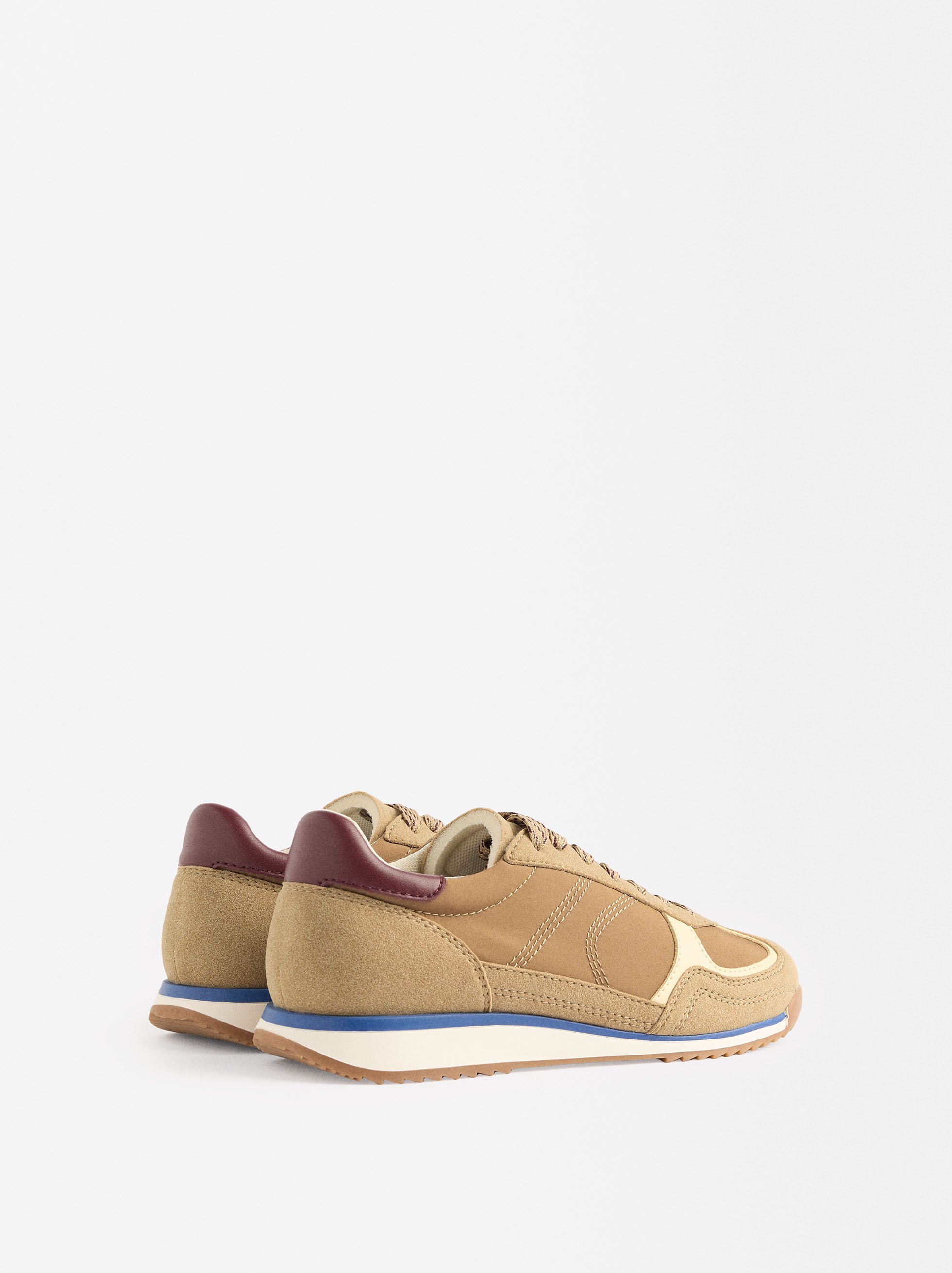 Combined sneakers with a suede effect image number 3.0