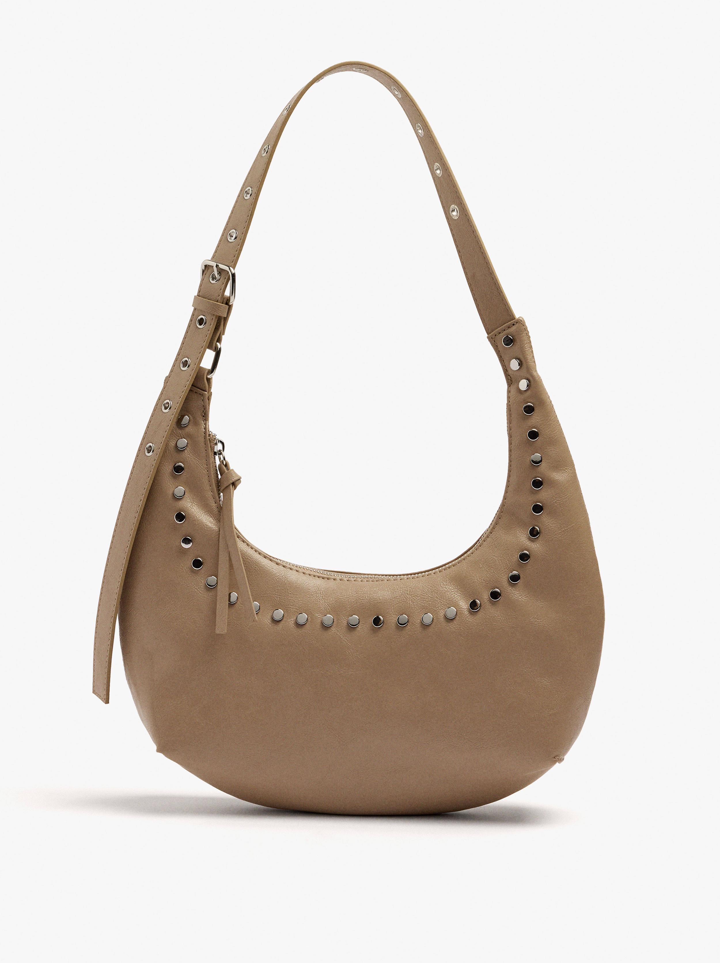 Hobo shoulder bag with studs image number 0.0