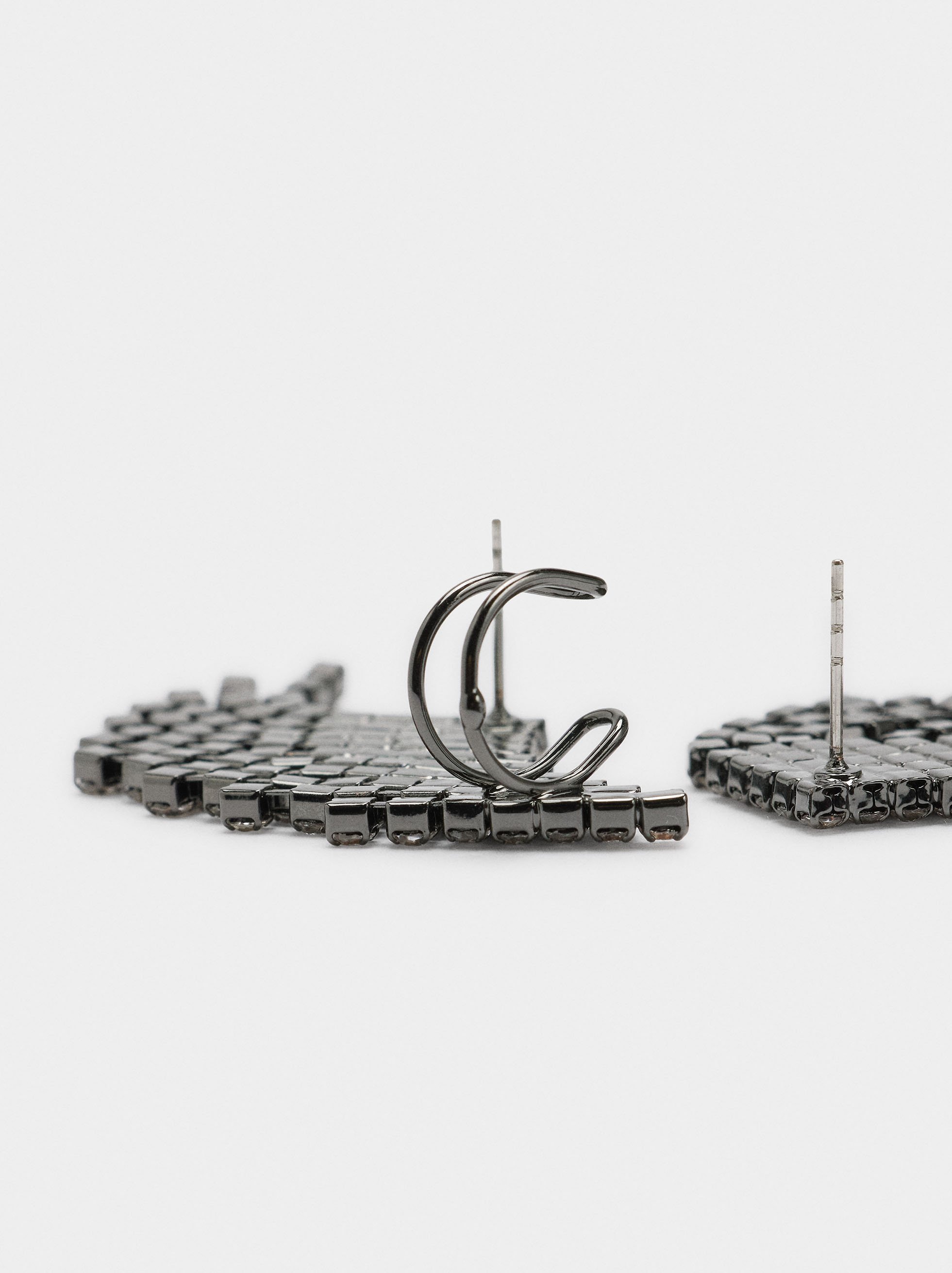 Ohrringe Ear Jacket Flügel aus Kristallen image number 3.0