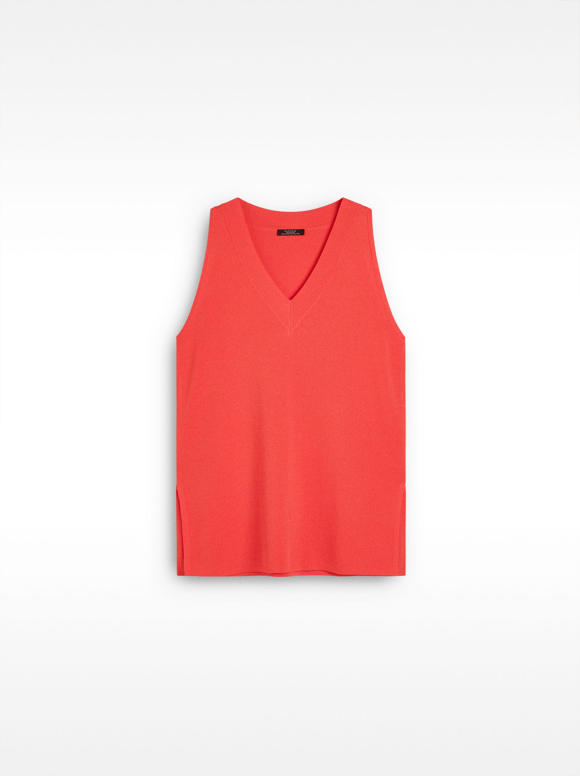 Top in maglia decote a V image number 5.0