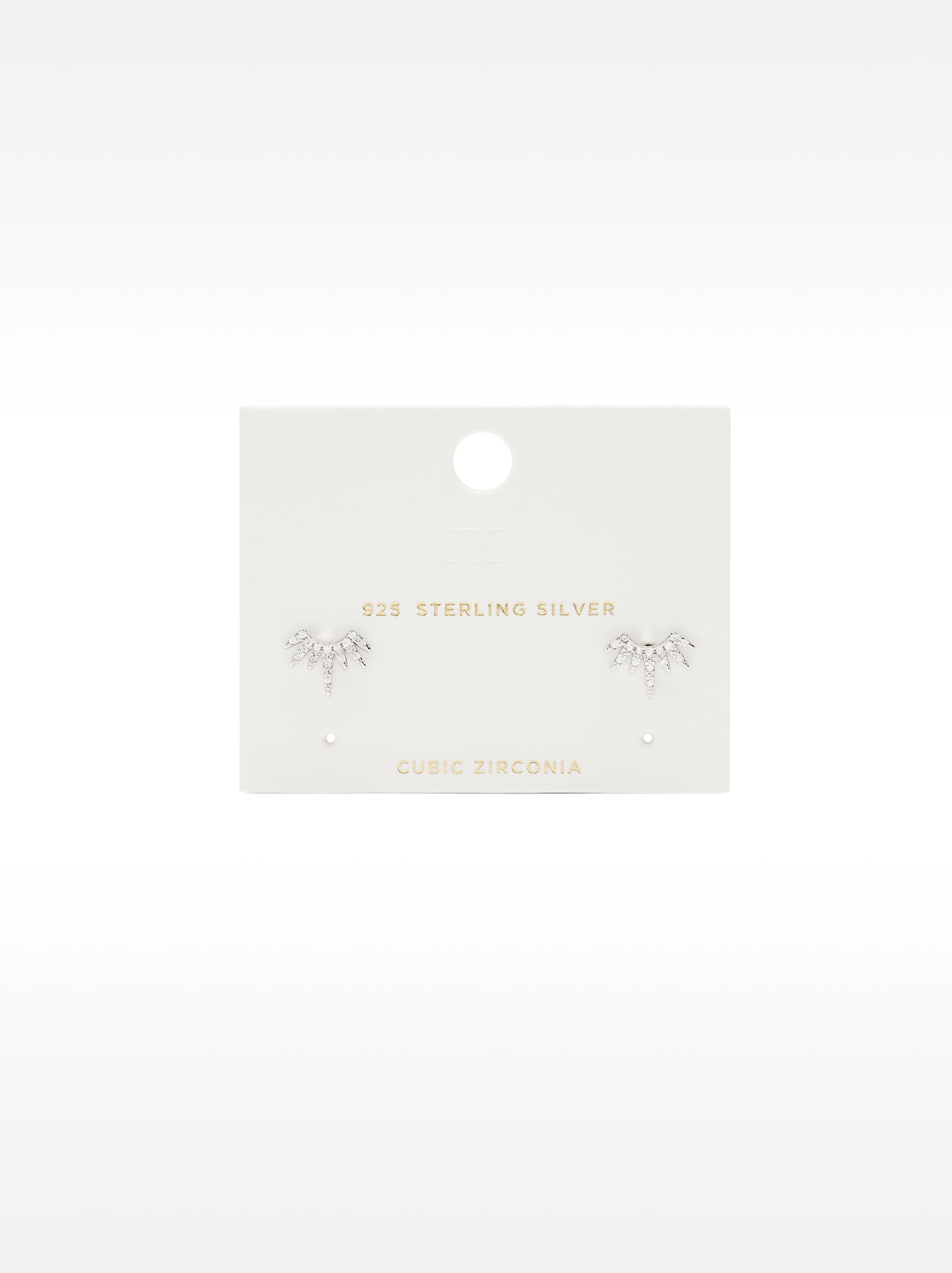 Boucles d’oreilles couronne avec zirconiums - argent sterling 925 image number 4.0