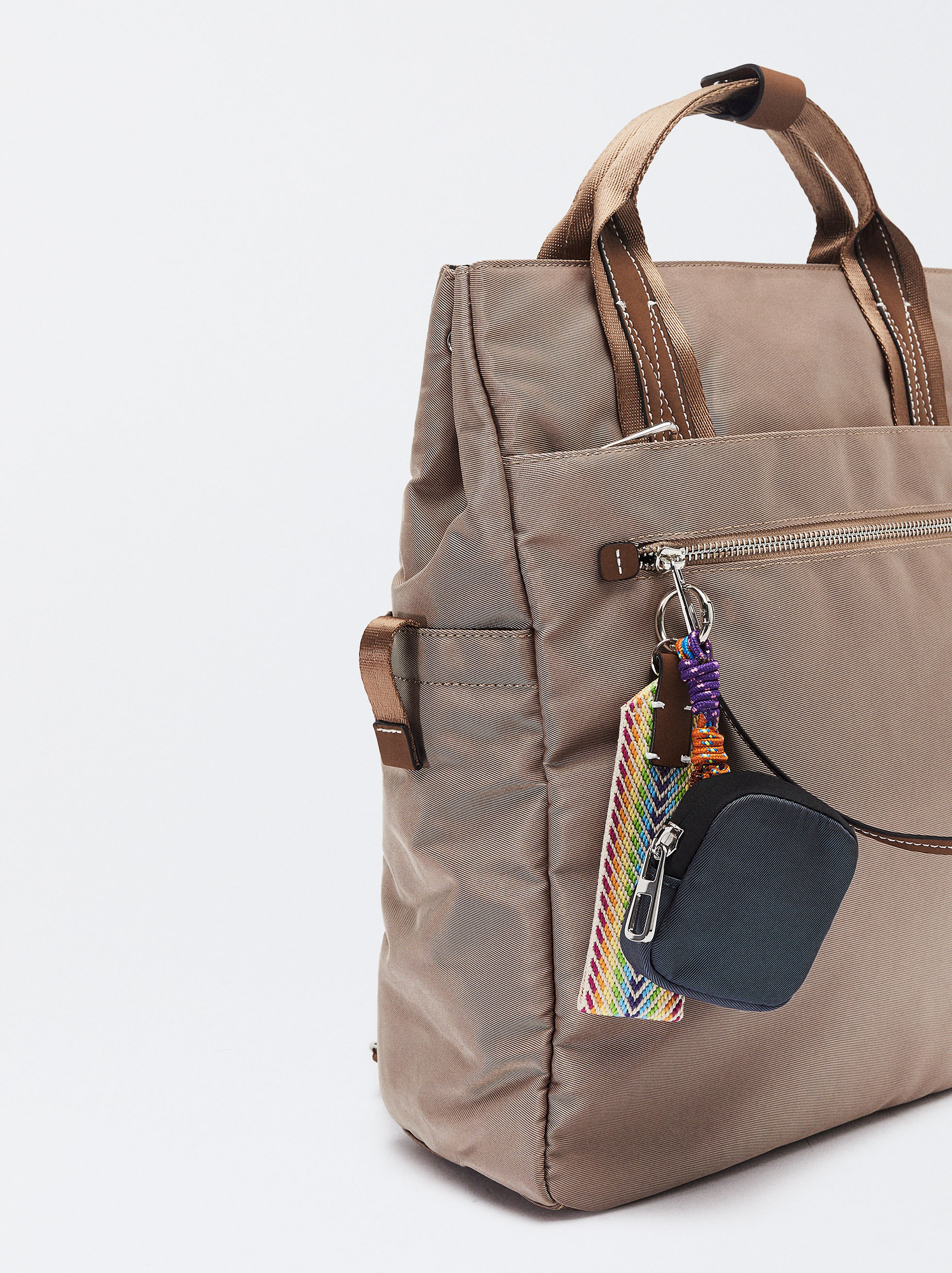 Personalized Nylon Backpack For 13 Laptop Black Parfois