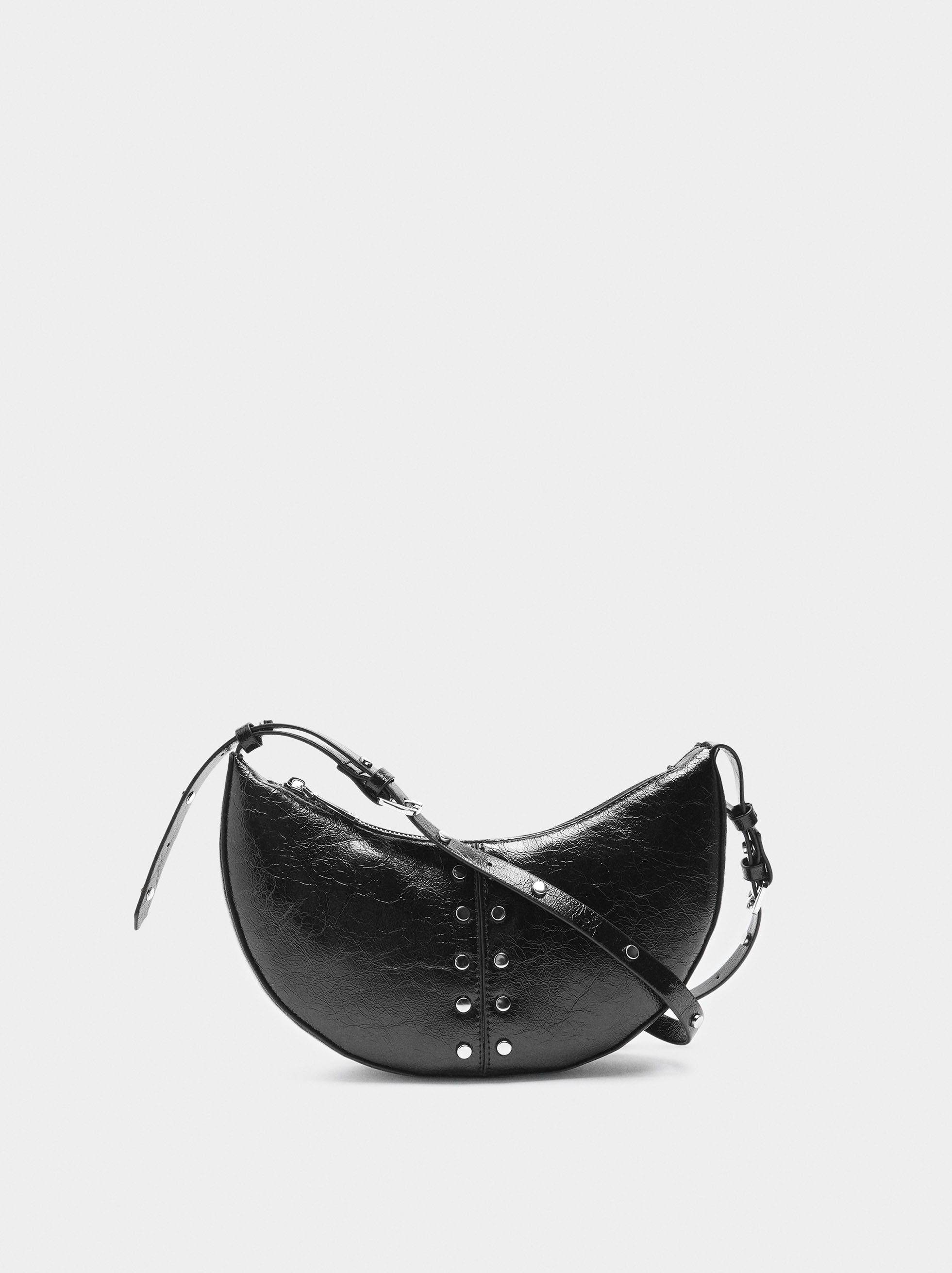 Half-moon shoulder bag with studs image number 0.0