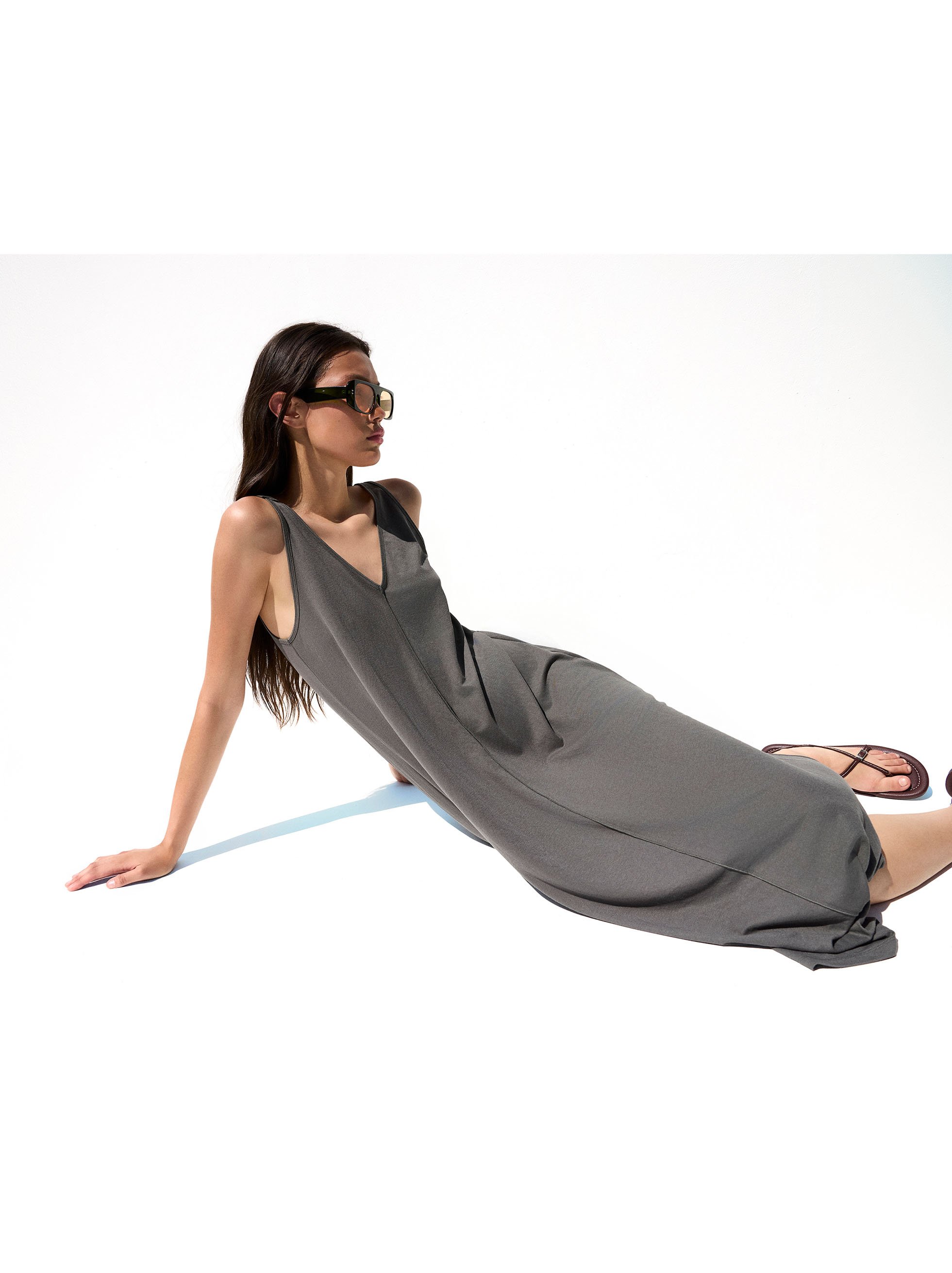 Midi-Kleid mit Trägern