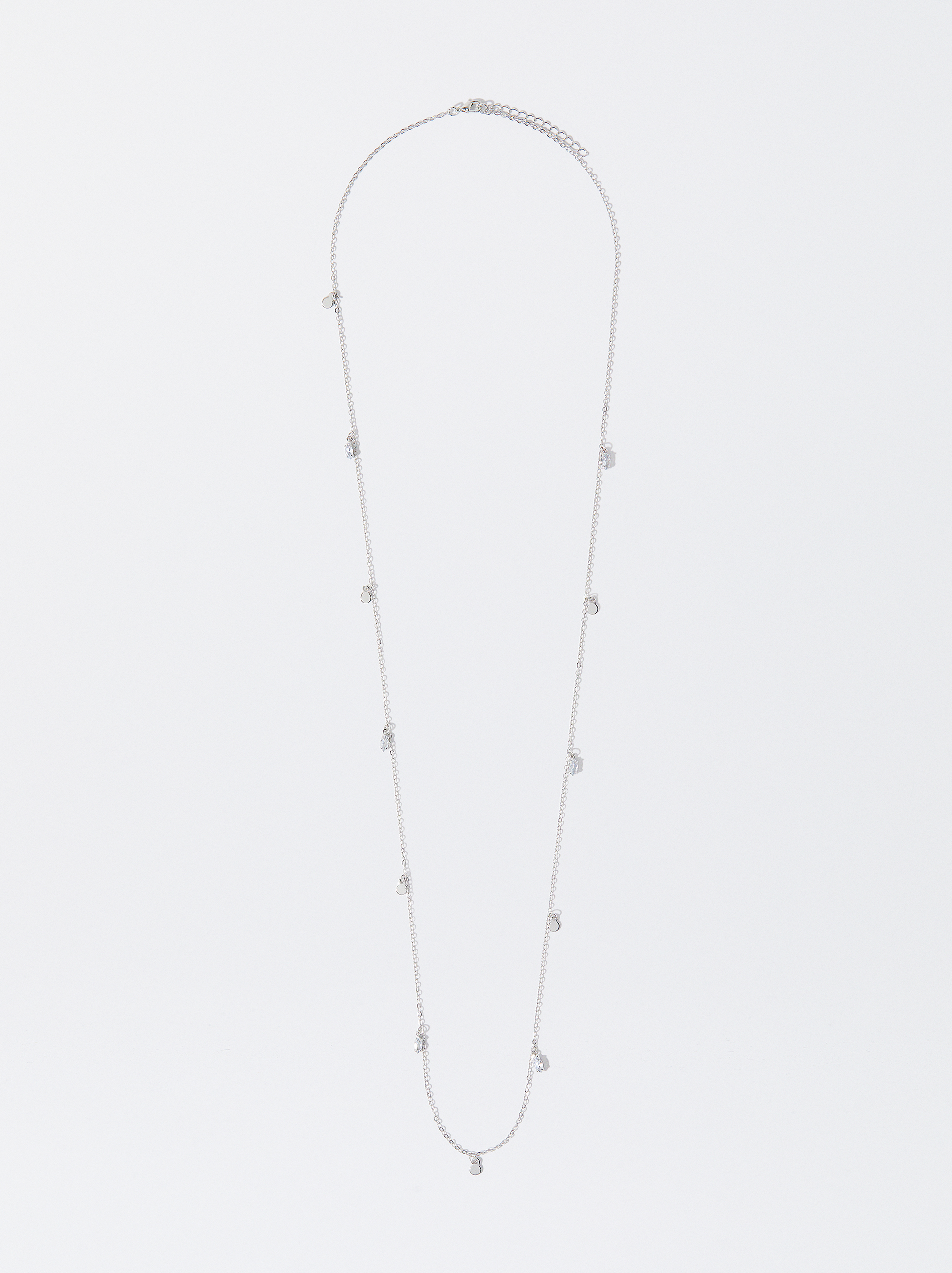 Silver Necklace With Zirconia image number 1.0