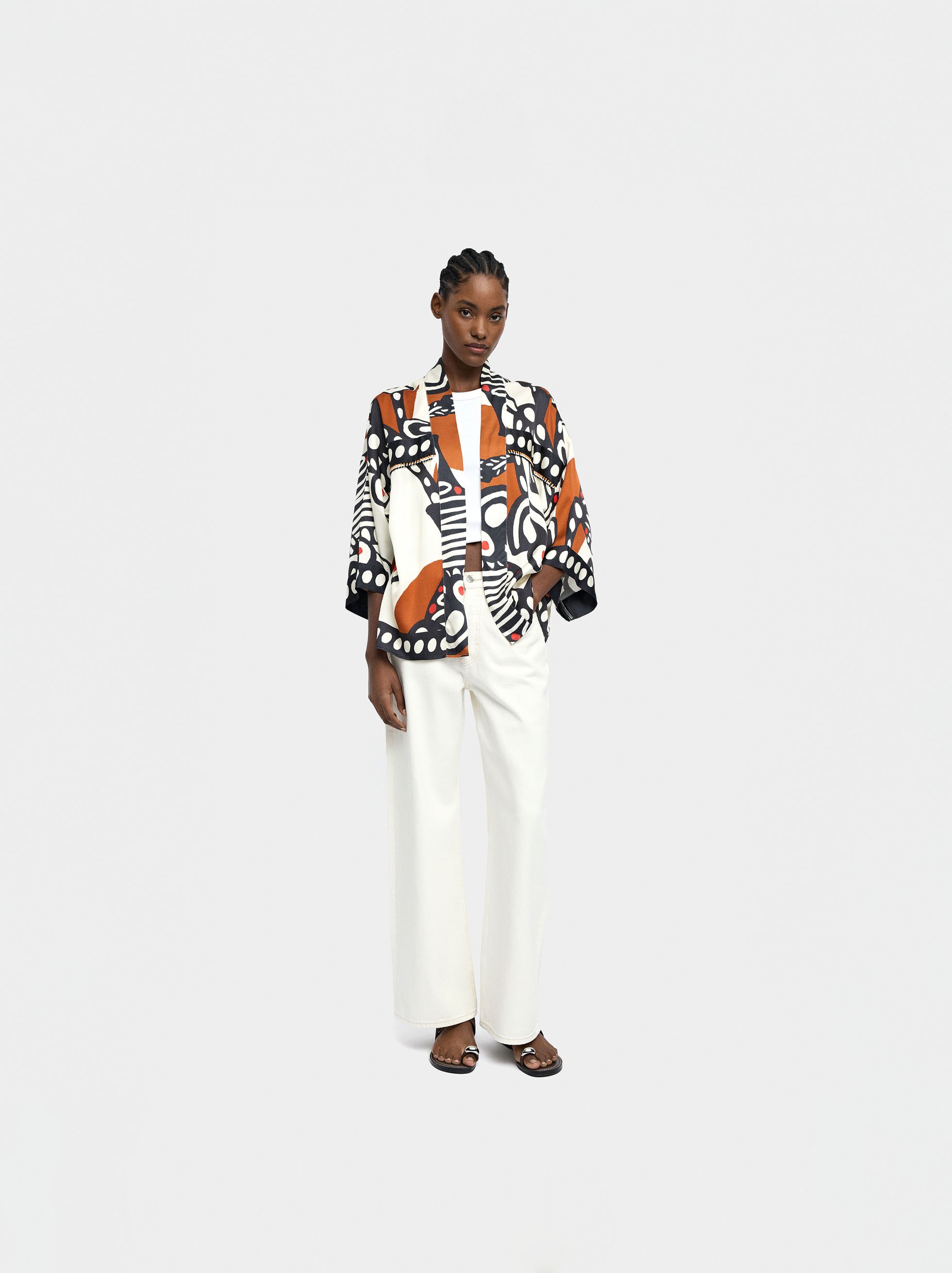 Printed kimono image number 7.0