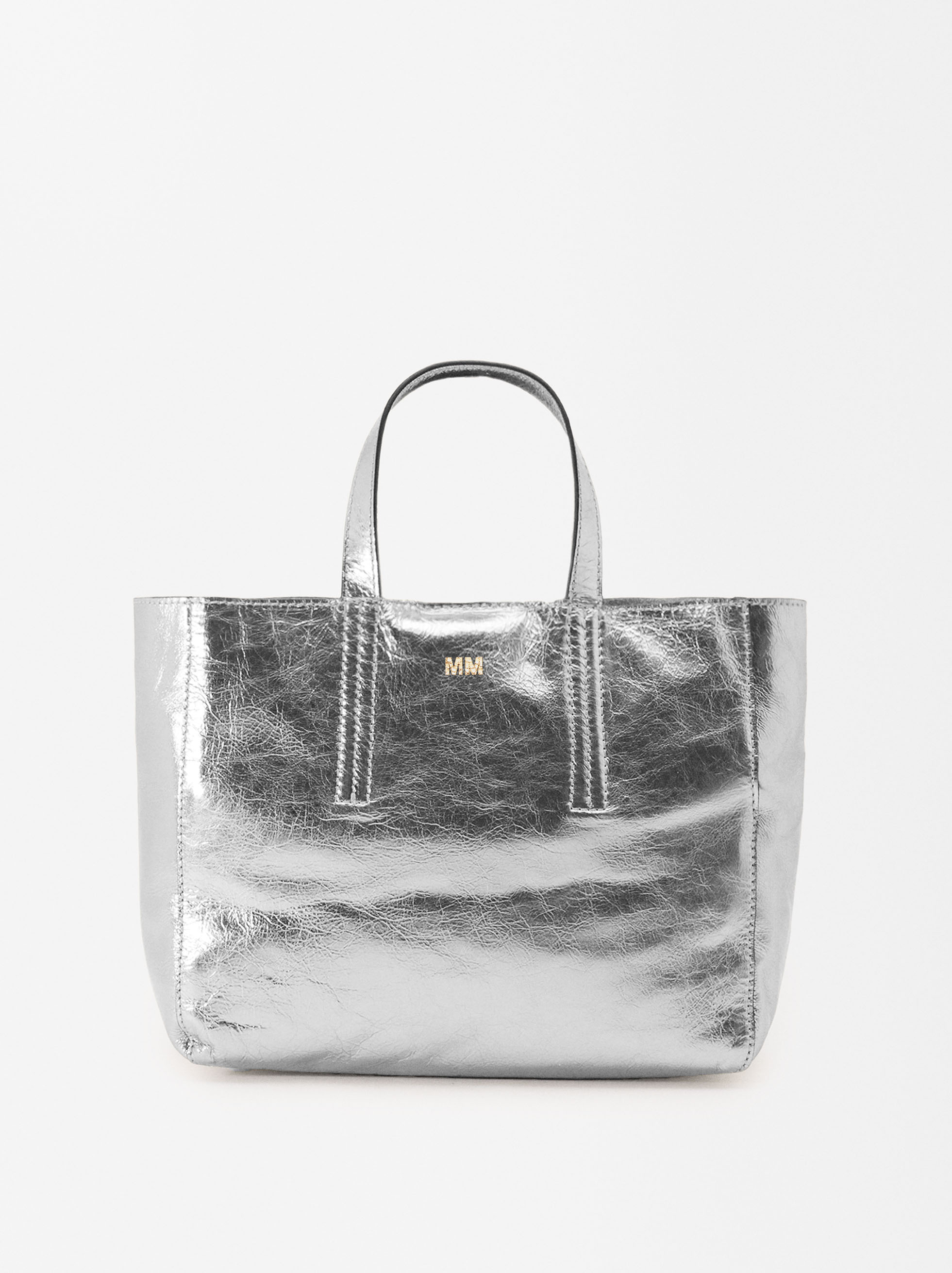 Metallic Silver Mini Bag | Silver Mini Tote Bags Online | LOQI - LOQI LLC
