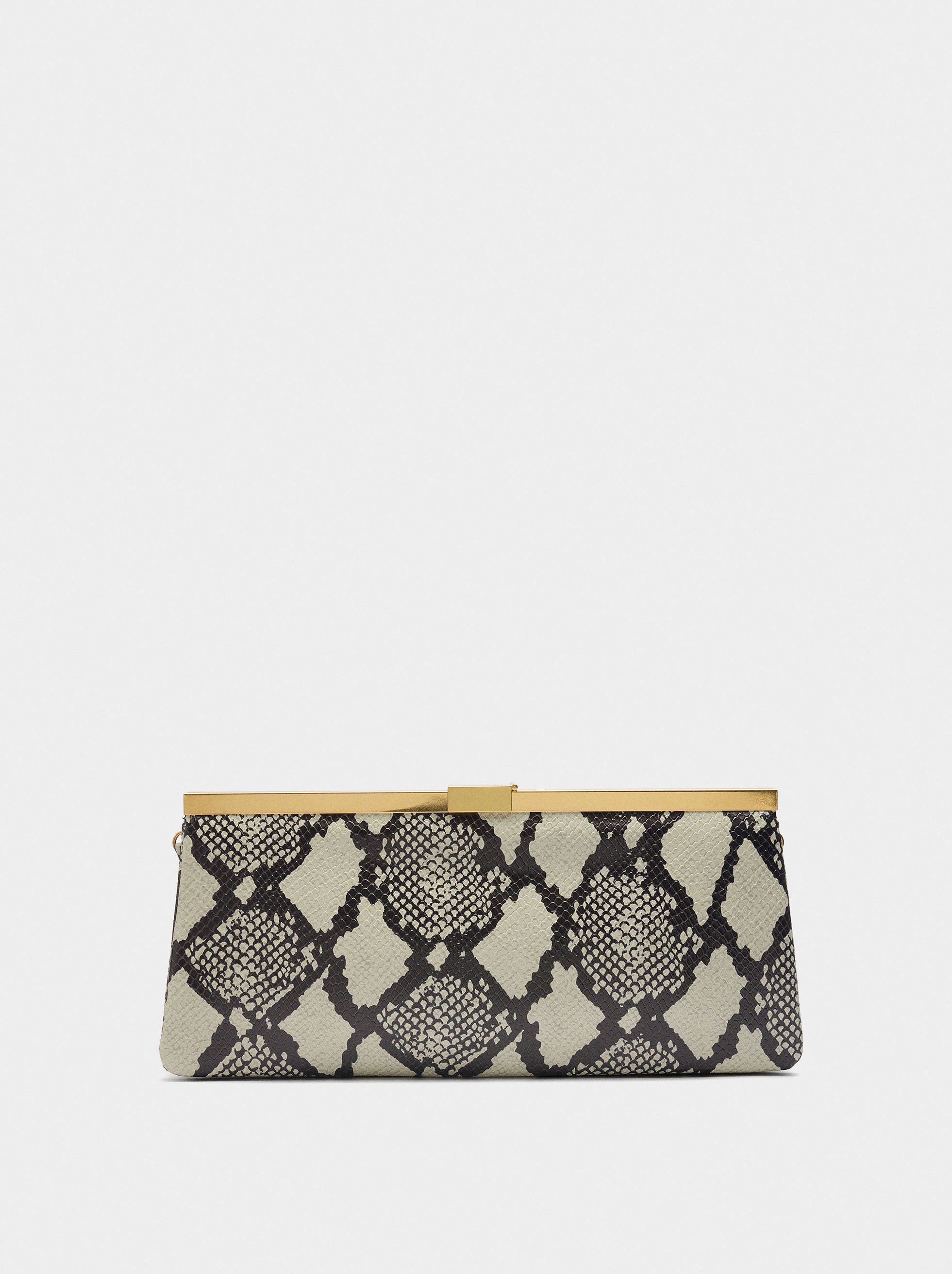 Pochette enveloppe à motif animal embossé image number 0.0