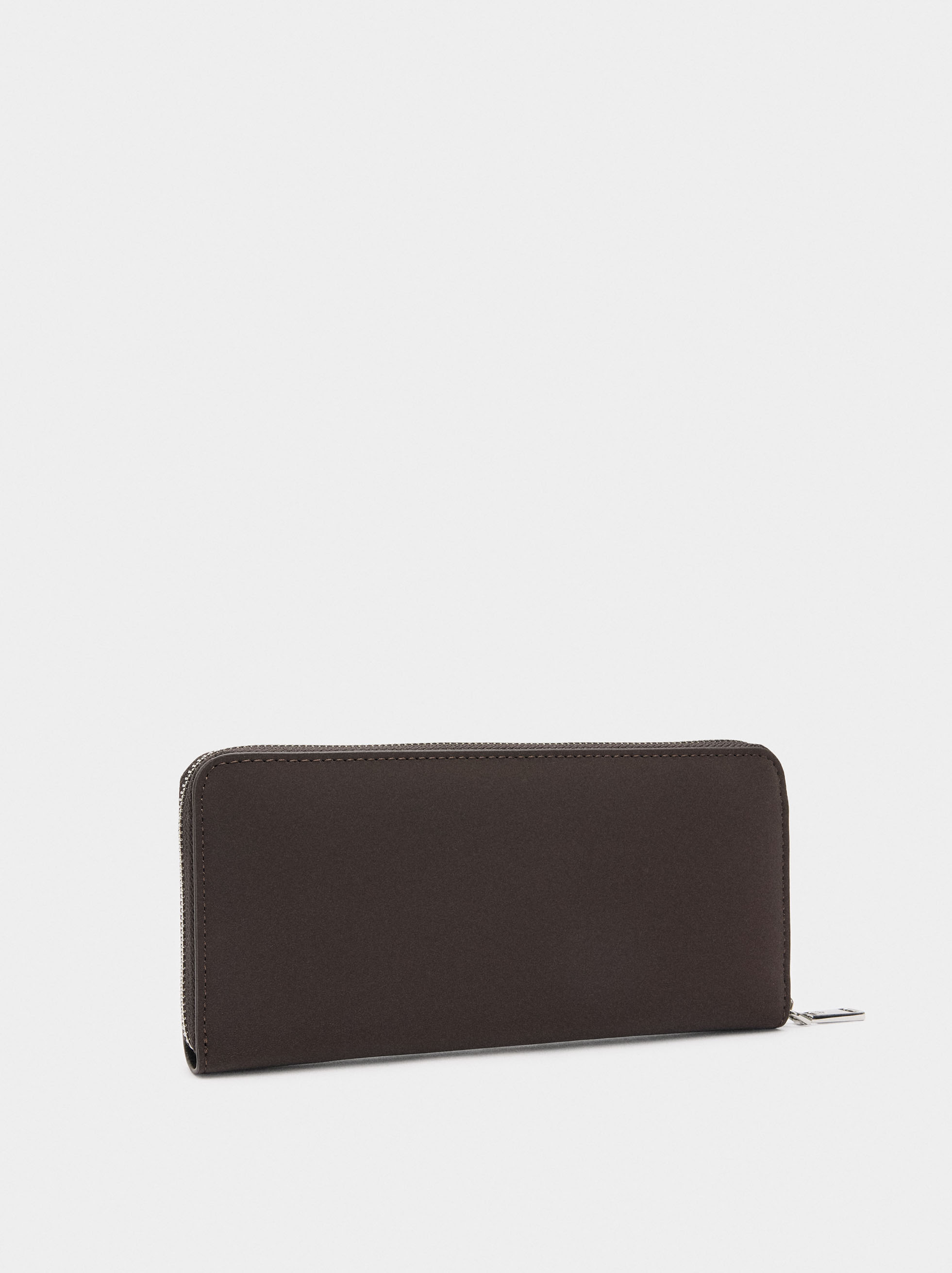 Soft texture wallet with zipper image number 2.0