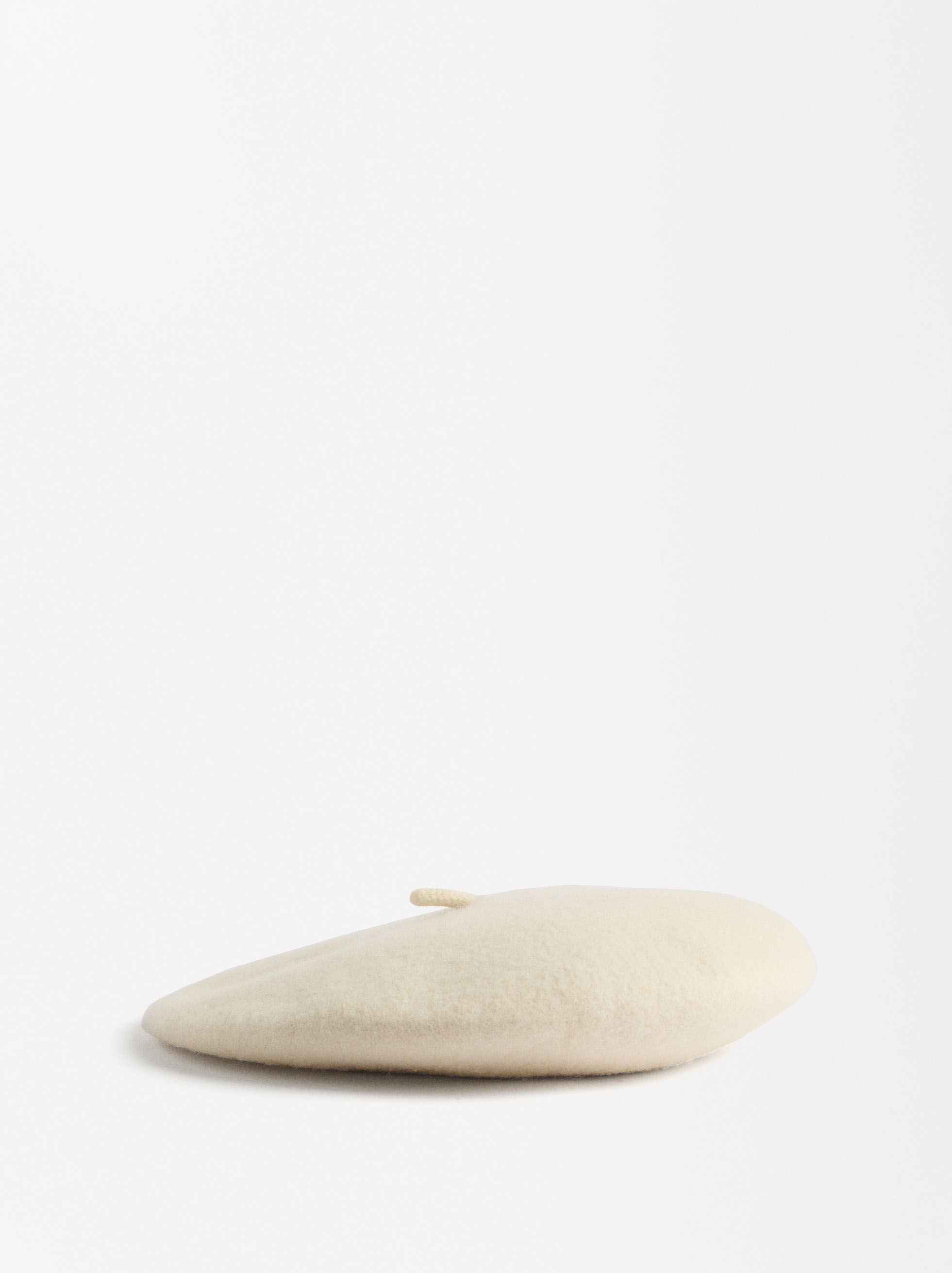 Wool beret, Ecru, hi-res